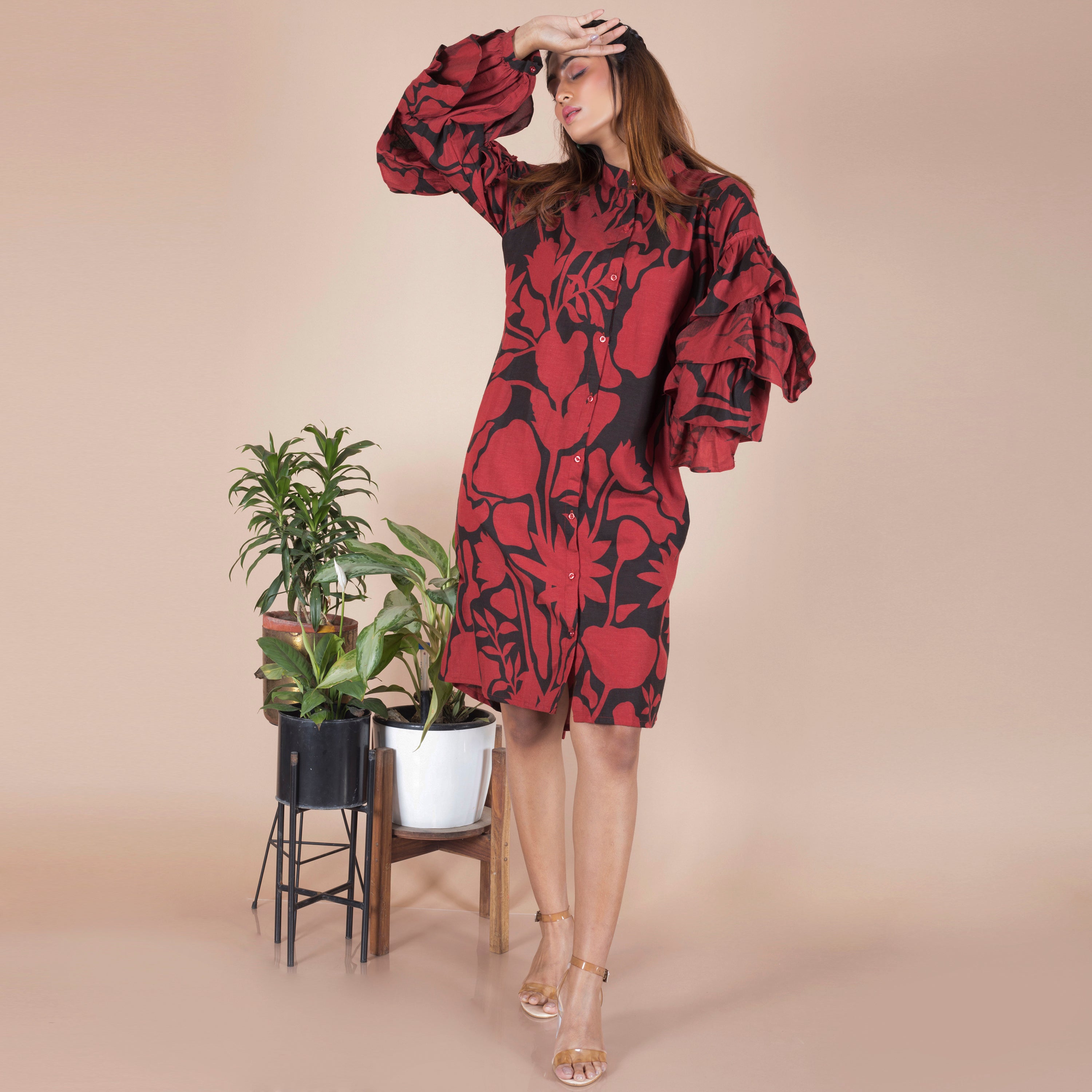 One piece shirt dress