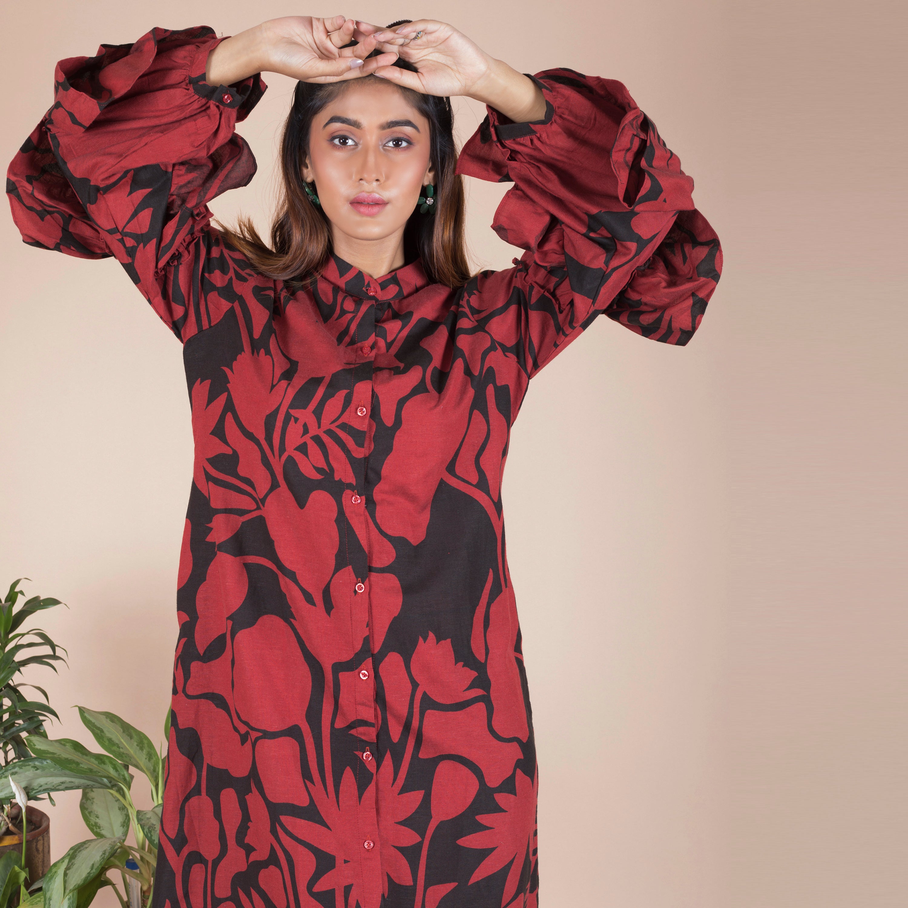 One piece shirt dress