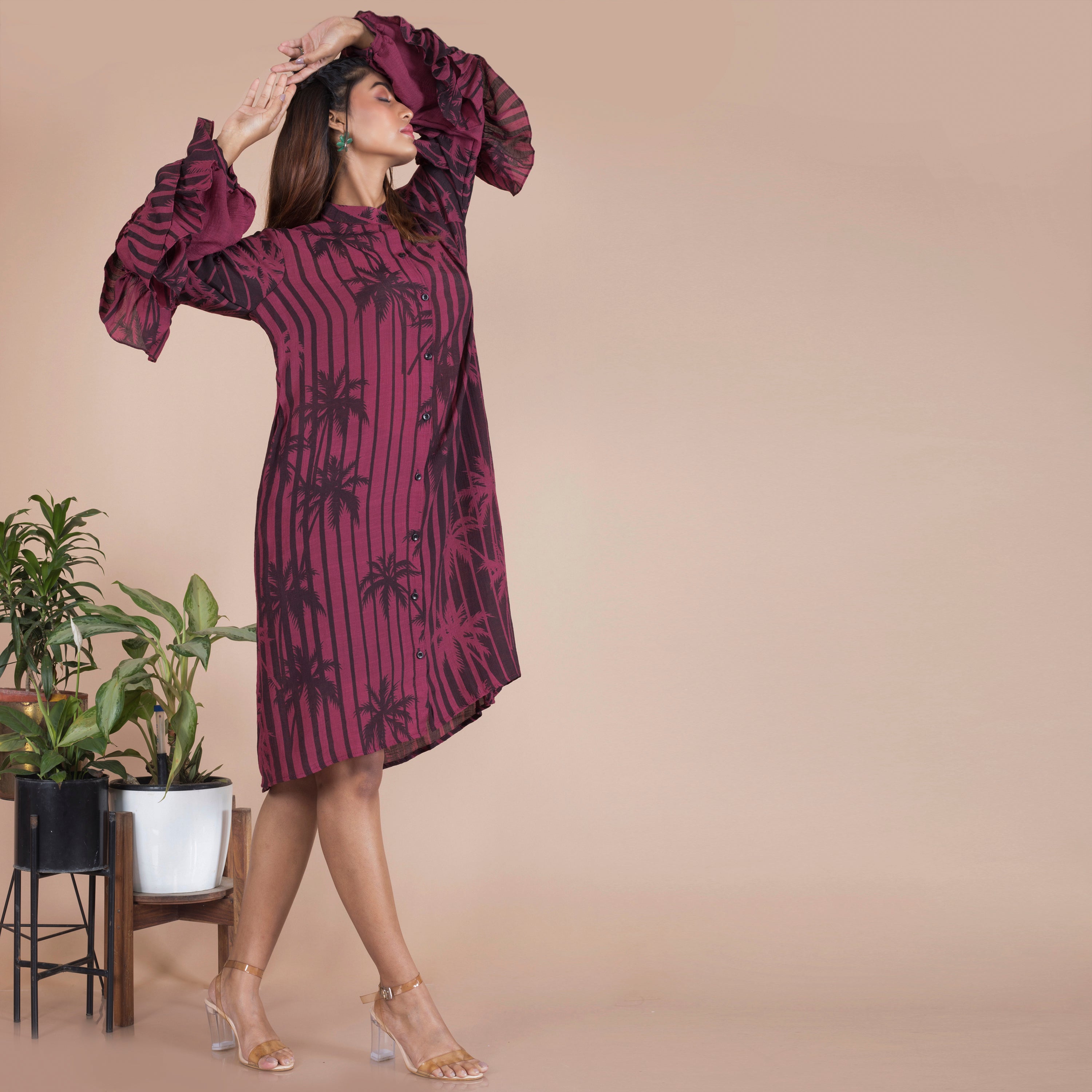 One piece shirt dress