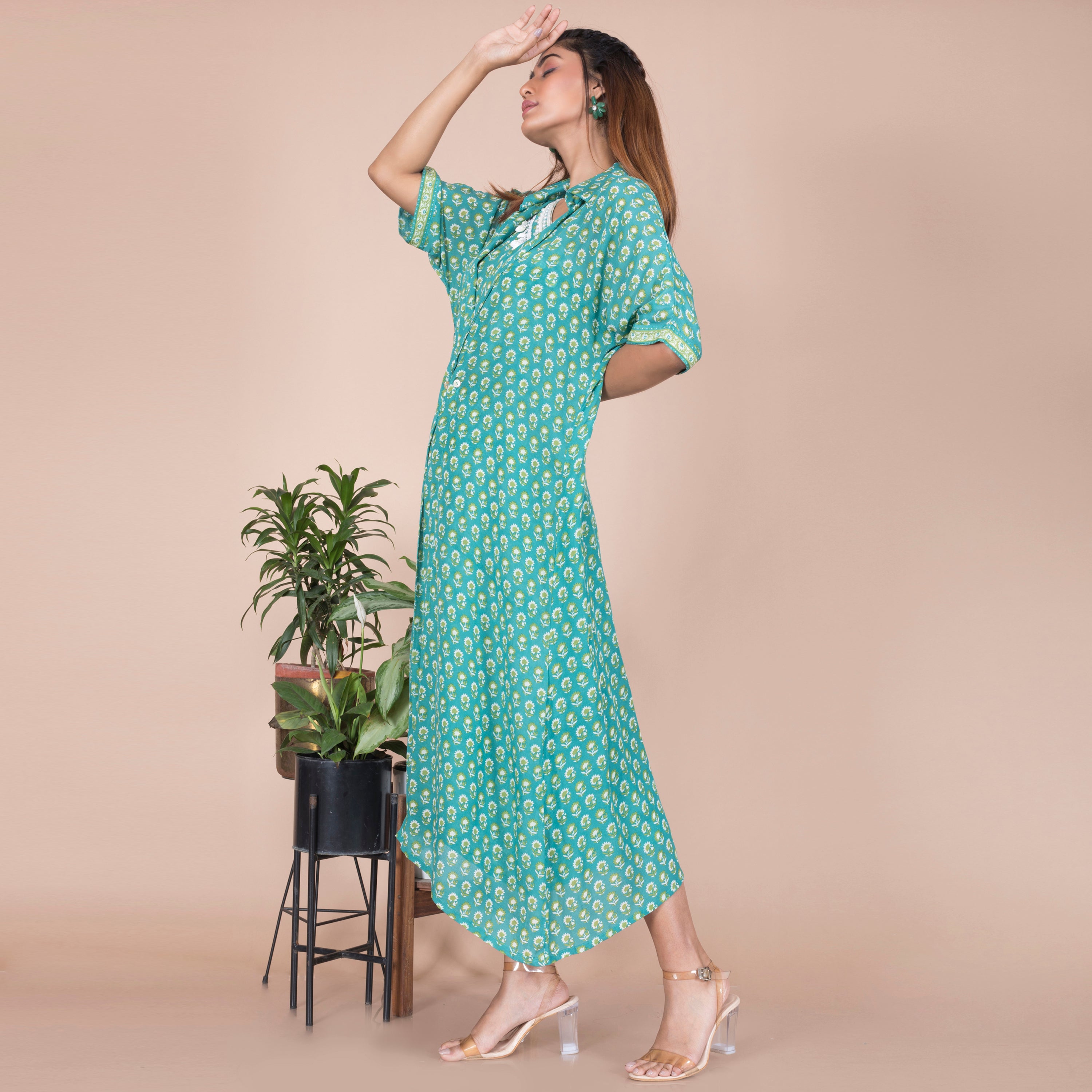 One shoulder one piece dress with jacket