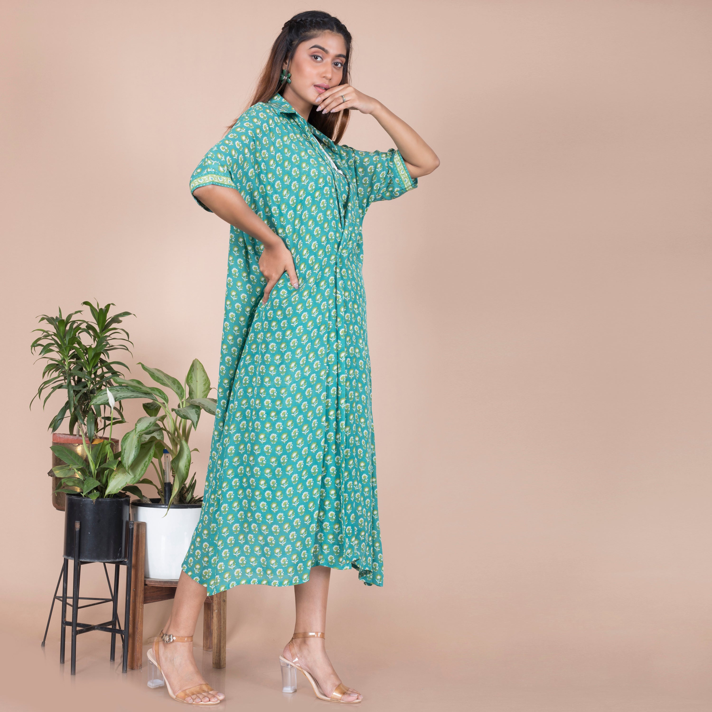 One shoulder one piece dress with jacket