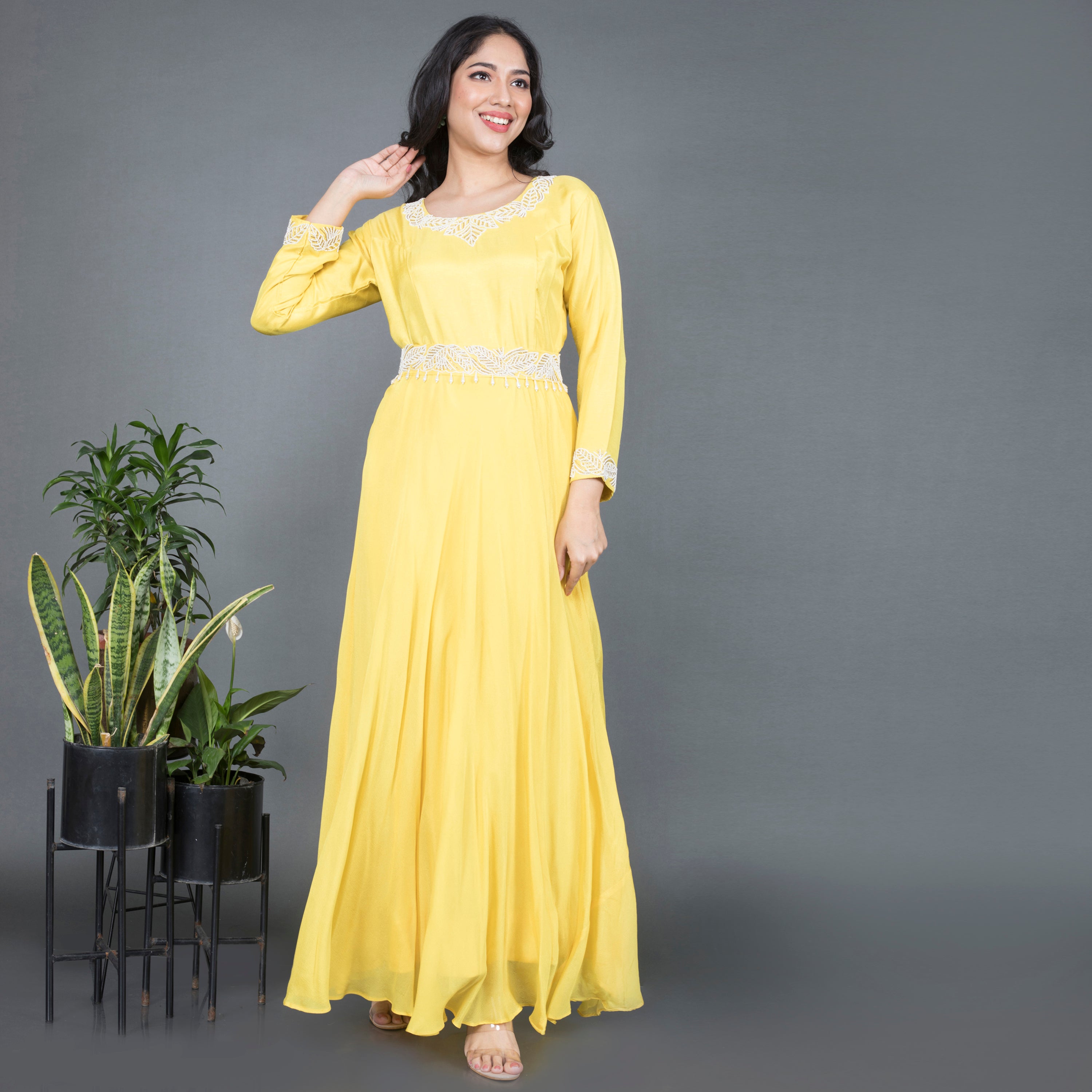 Gown With Waist Belt