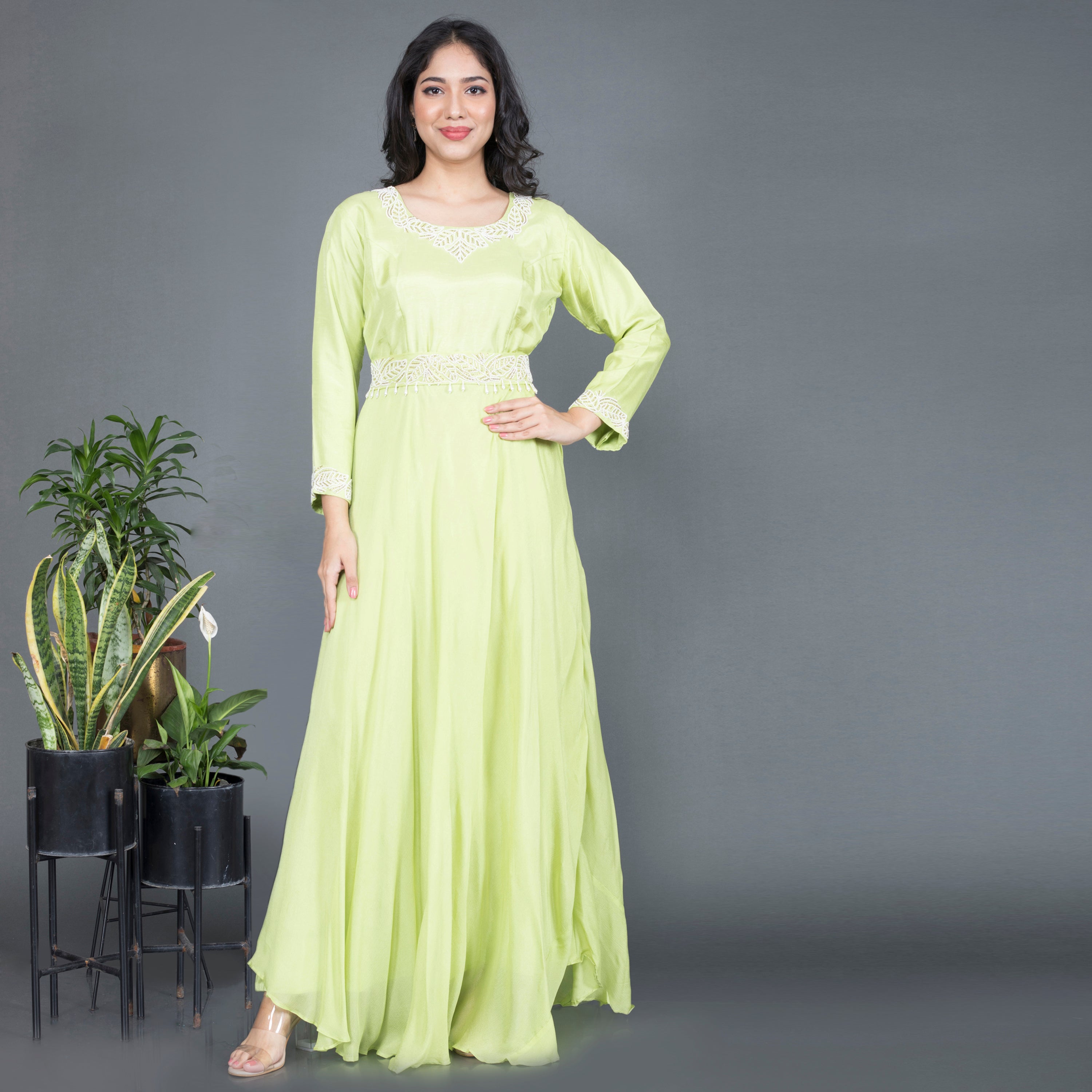 Gown With Waist Belt