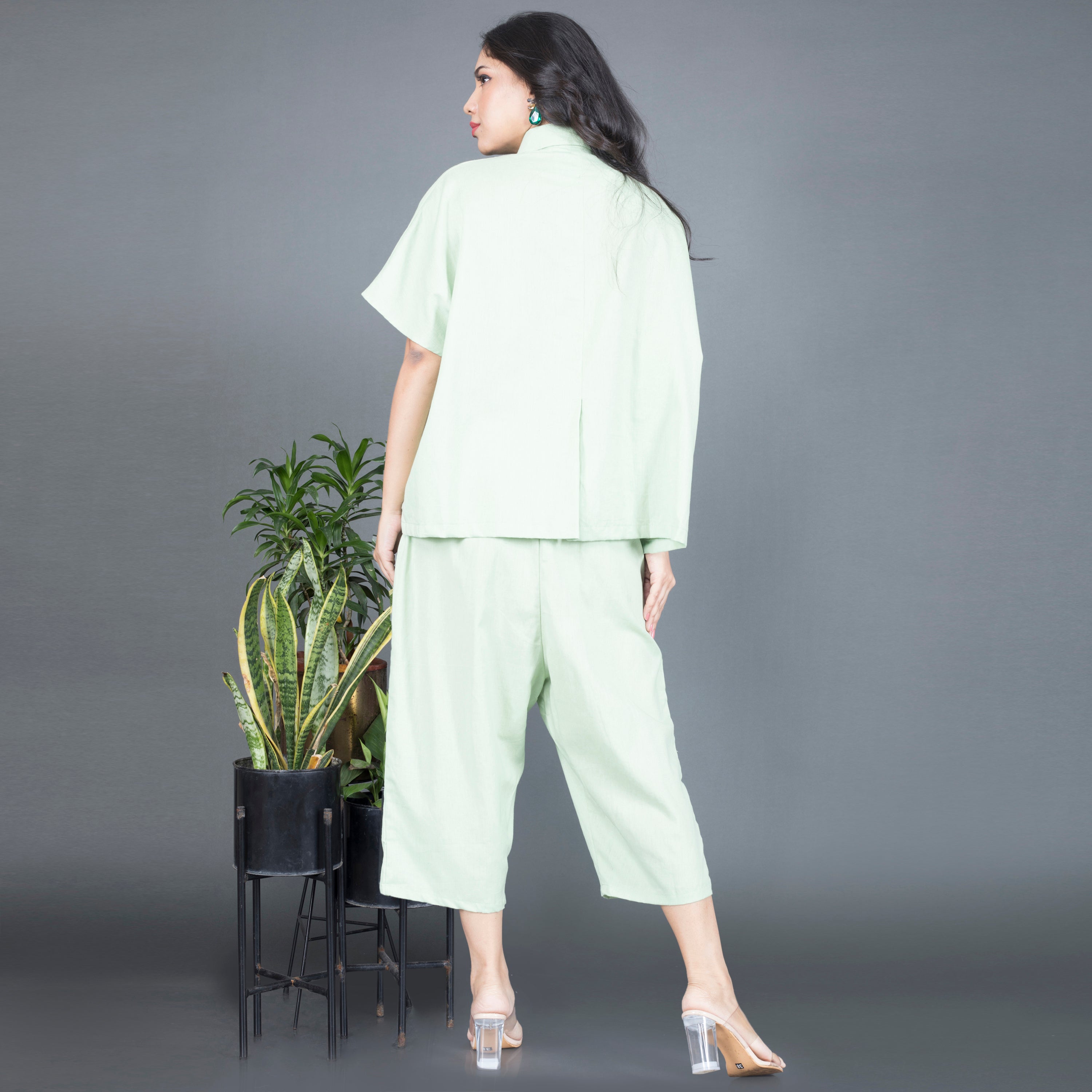 Collared cotton Co Ord set