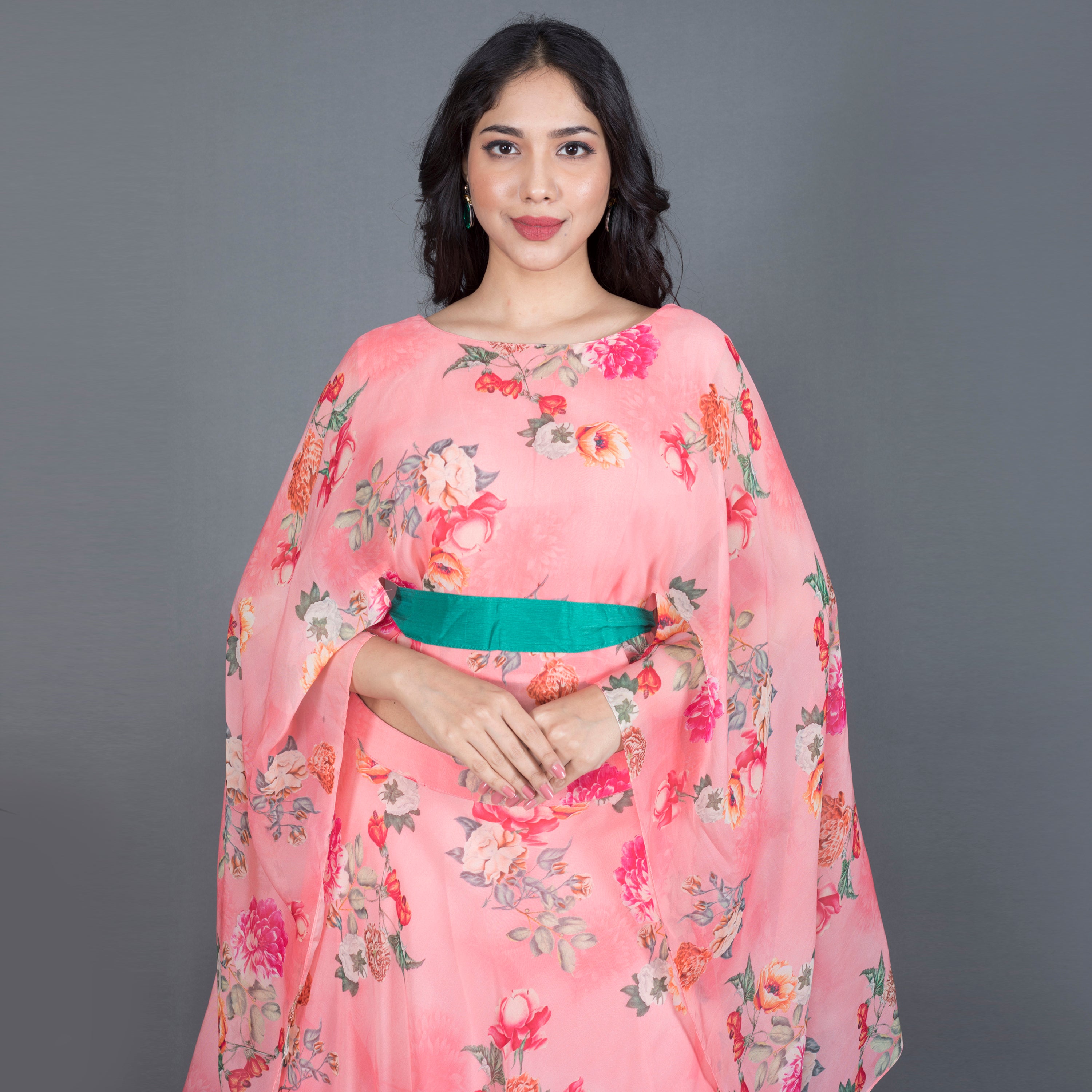 Floral Cape Co Ord set with belt
