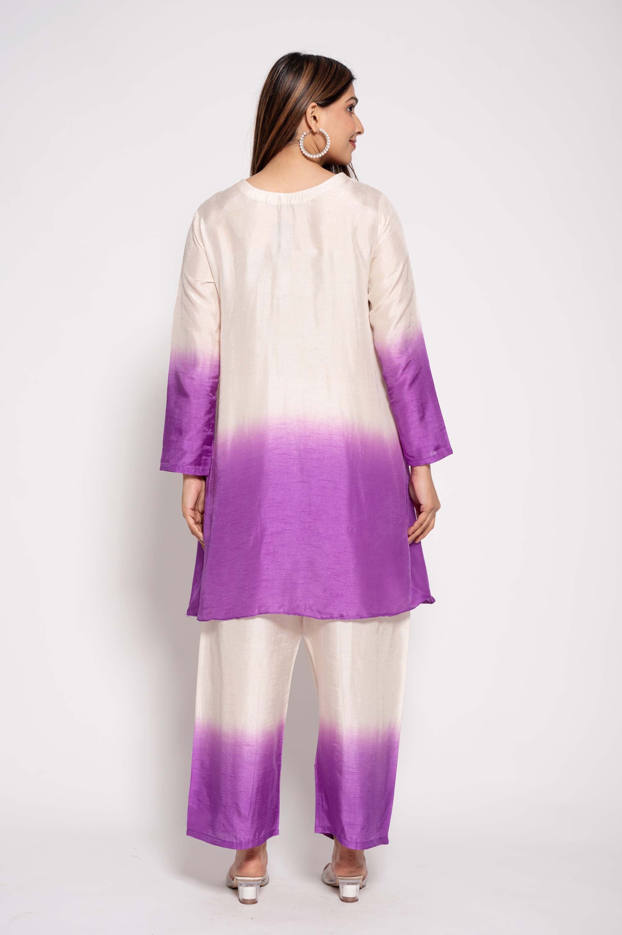 Kurta Set in Tie Dye and Applique work