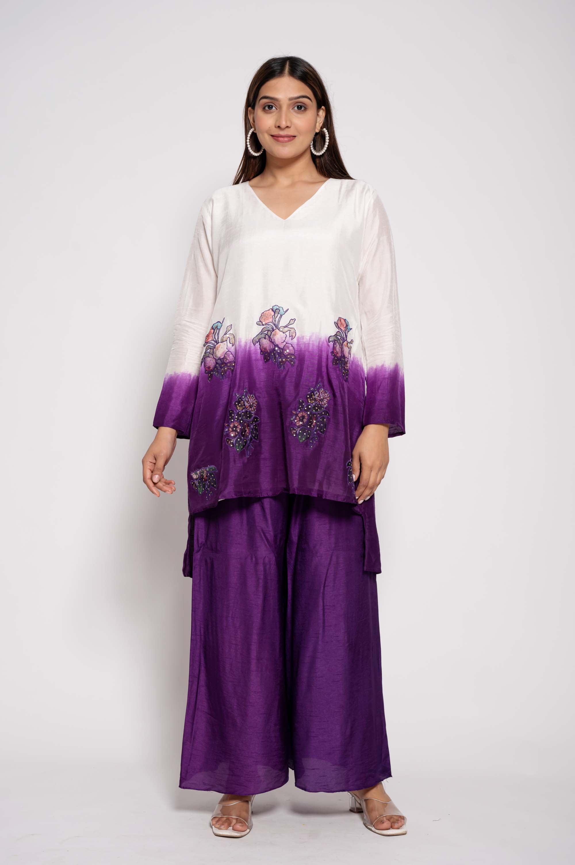 Two Shades Coord with Embroidery
