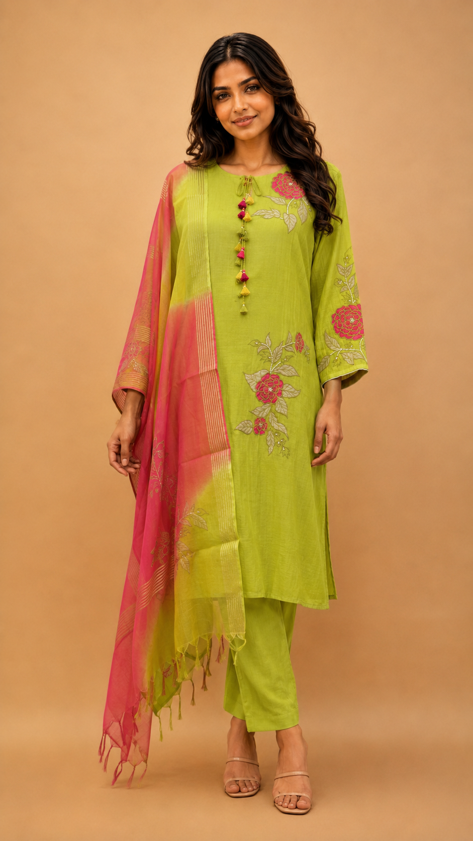 Kurta pant with dupatta (3 piece set) for traditional wear