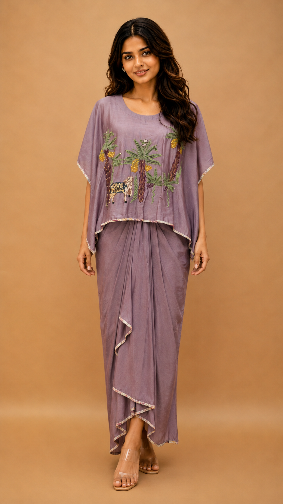 Skirt dhoti with heavy kurta for Party wear