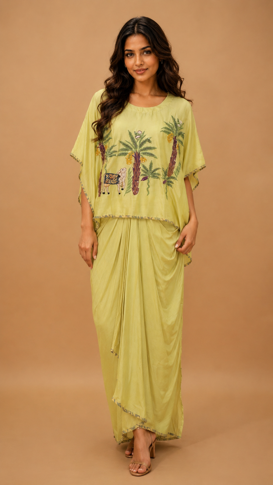 Skirt dhoti with heavy kurta for Party wear