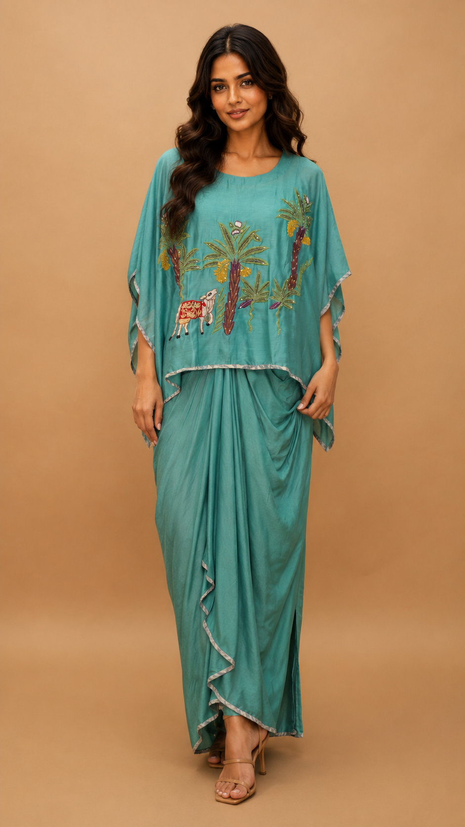 Skirt dhoti with heavy kurta for Party wear