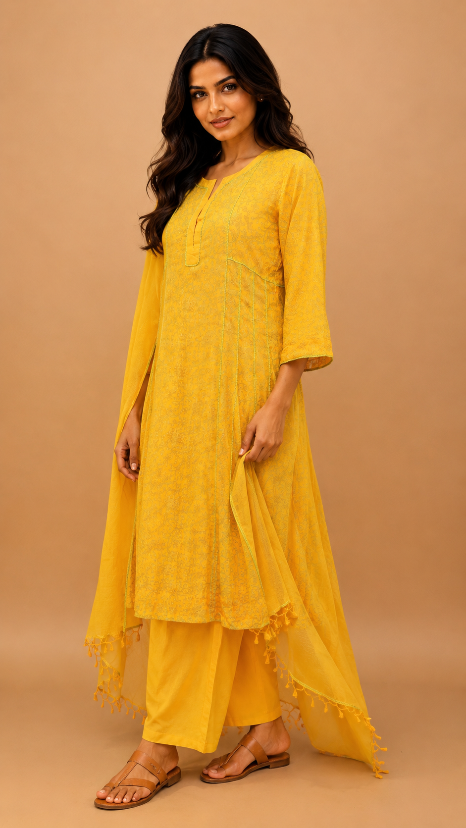 Kurta pant with dupatta (3 piece set) for traditional wear