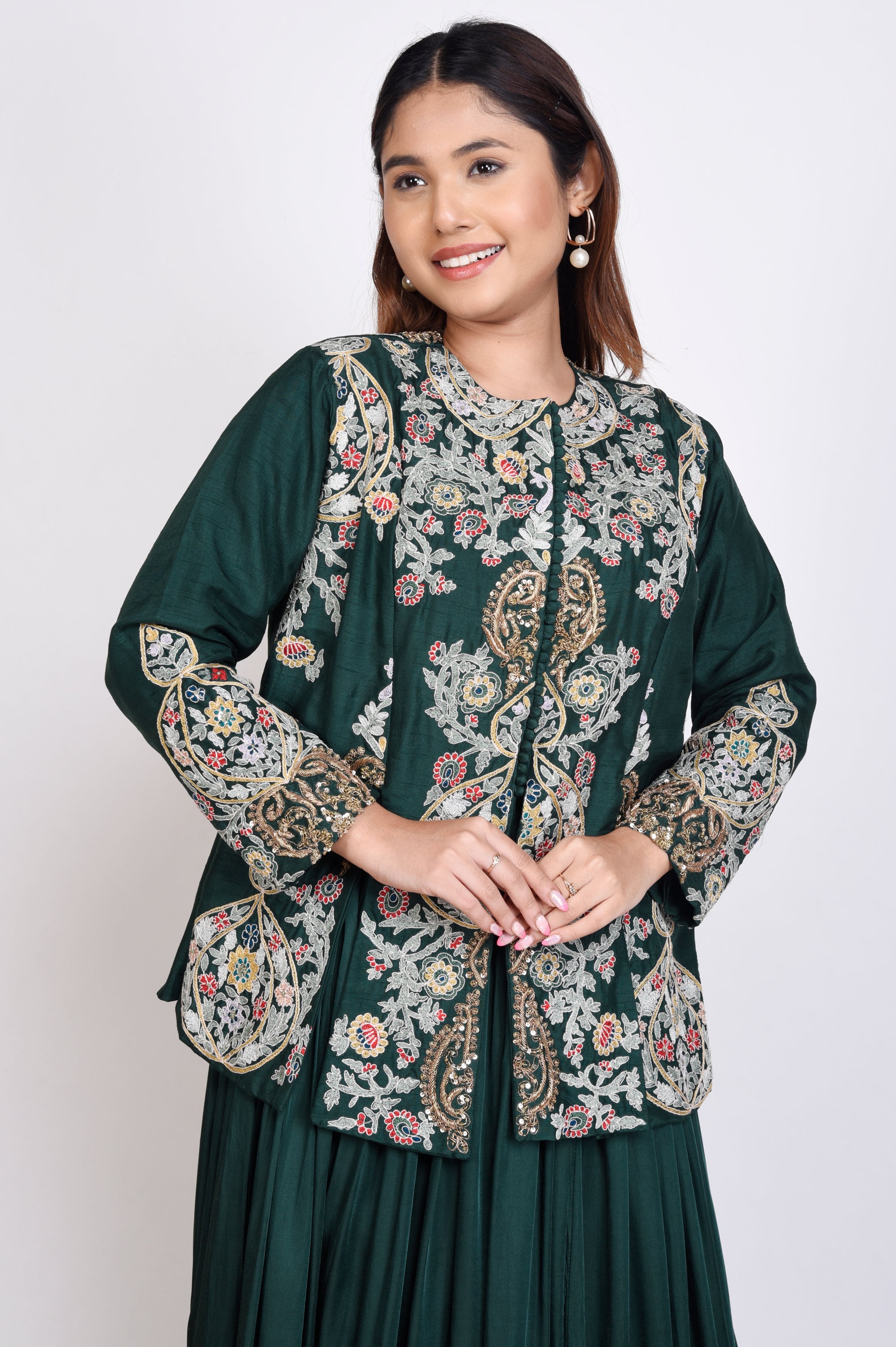 Zardosi Jacket With Skirt