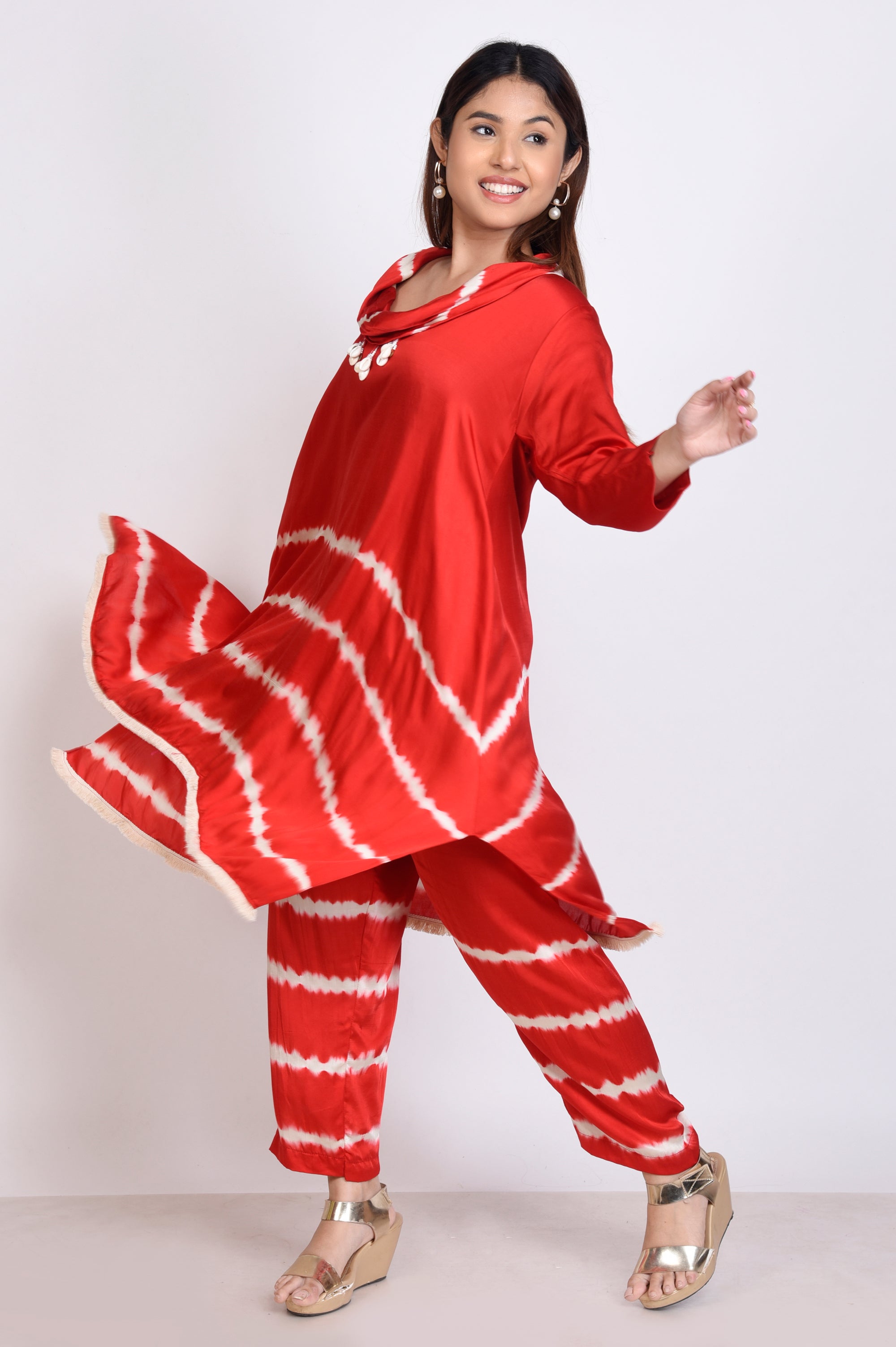 Tie Dye Cowl Neck Co-ord Set