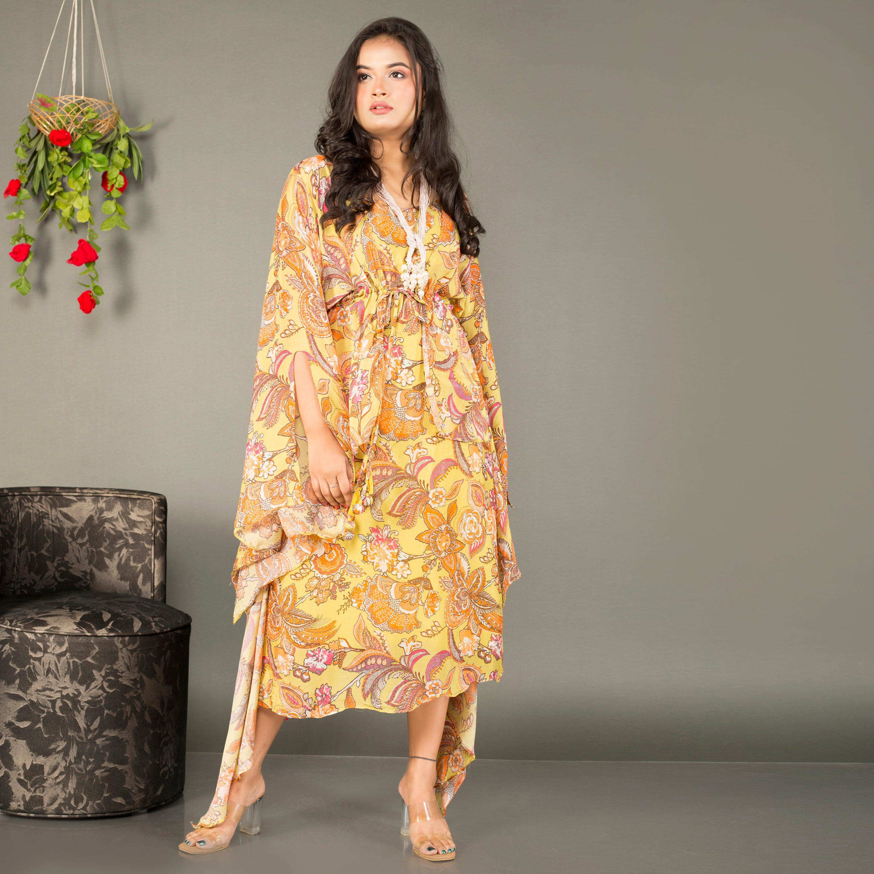 Printed Kaftan dress