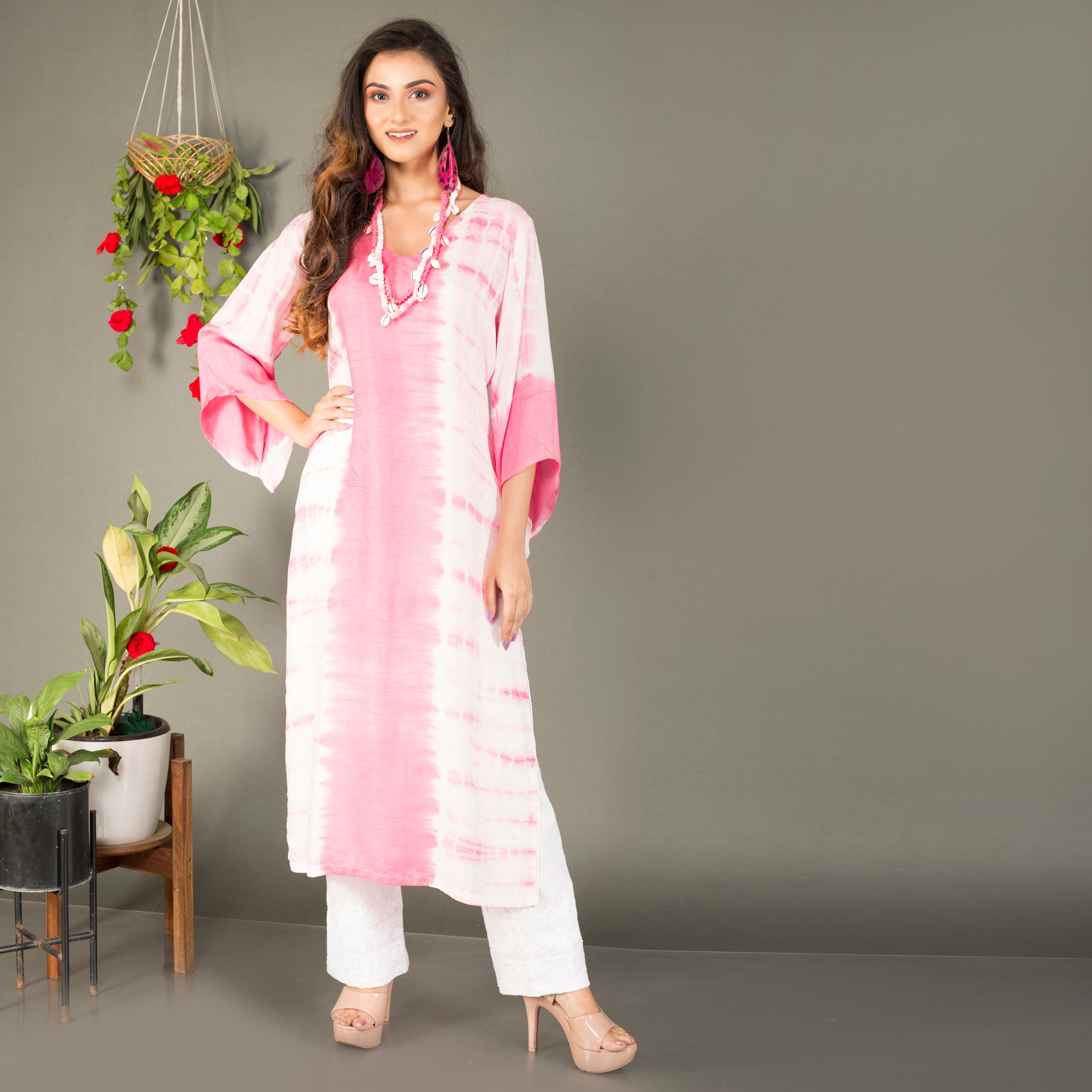 Tie Dye Kurti with straight pant