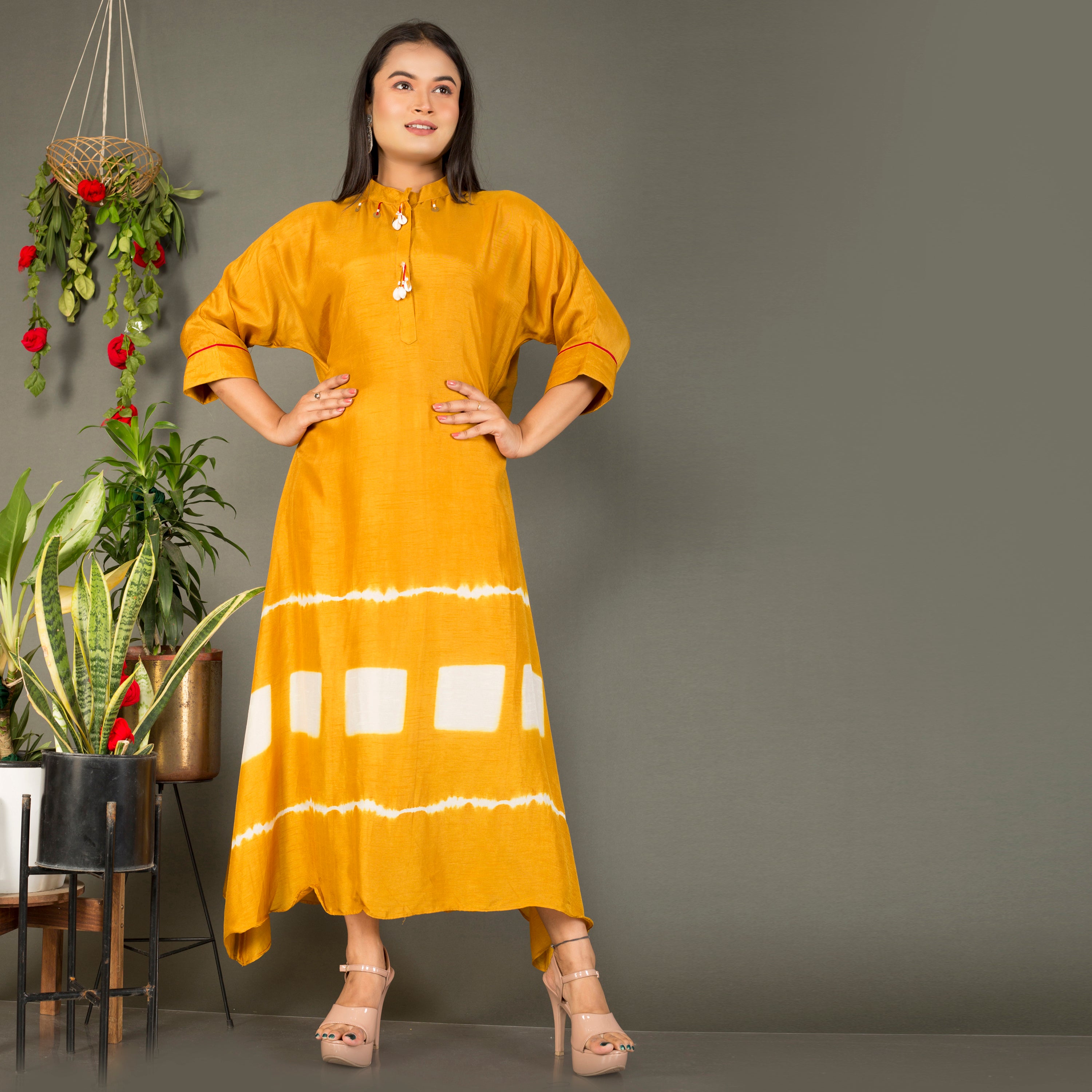 Marble dye Silk Kurta