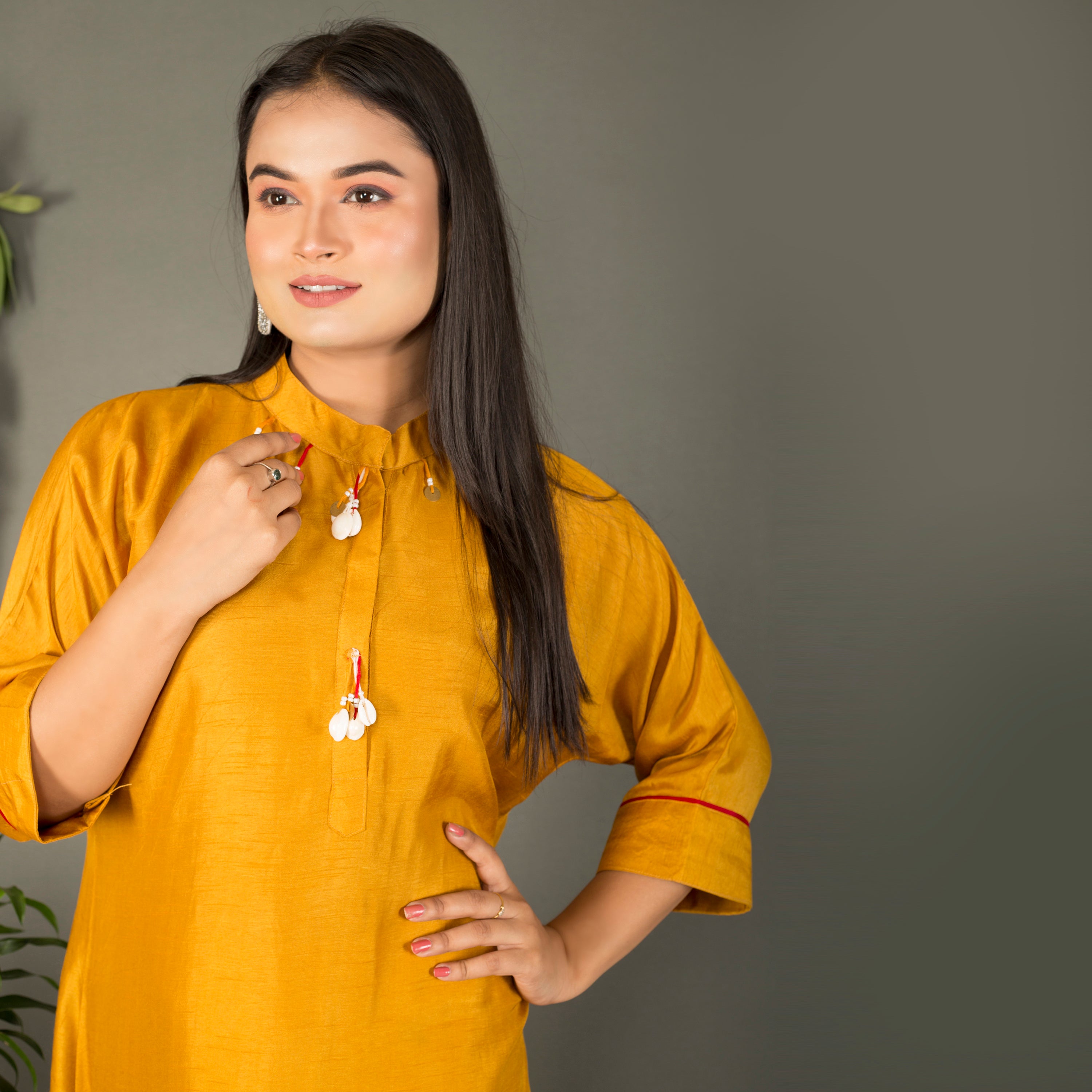 Marble dye Silk Kurta