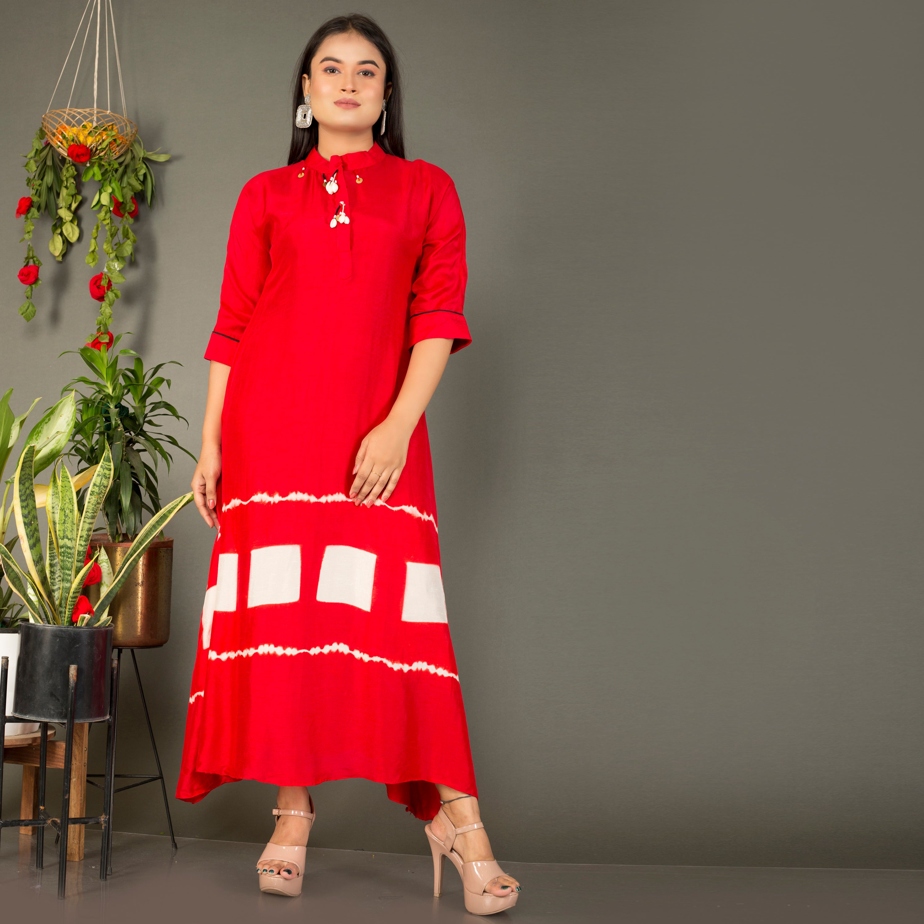 Marble dye Silk Kurta