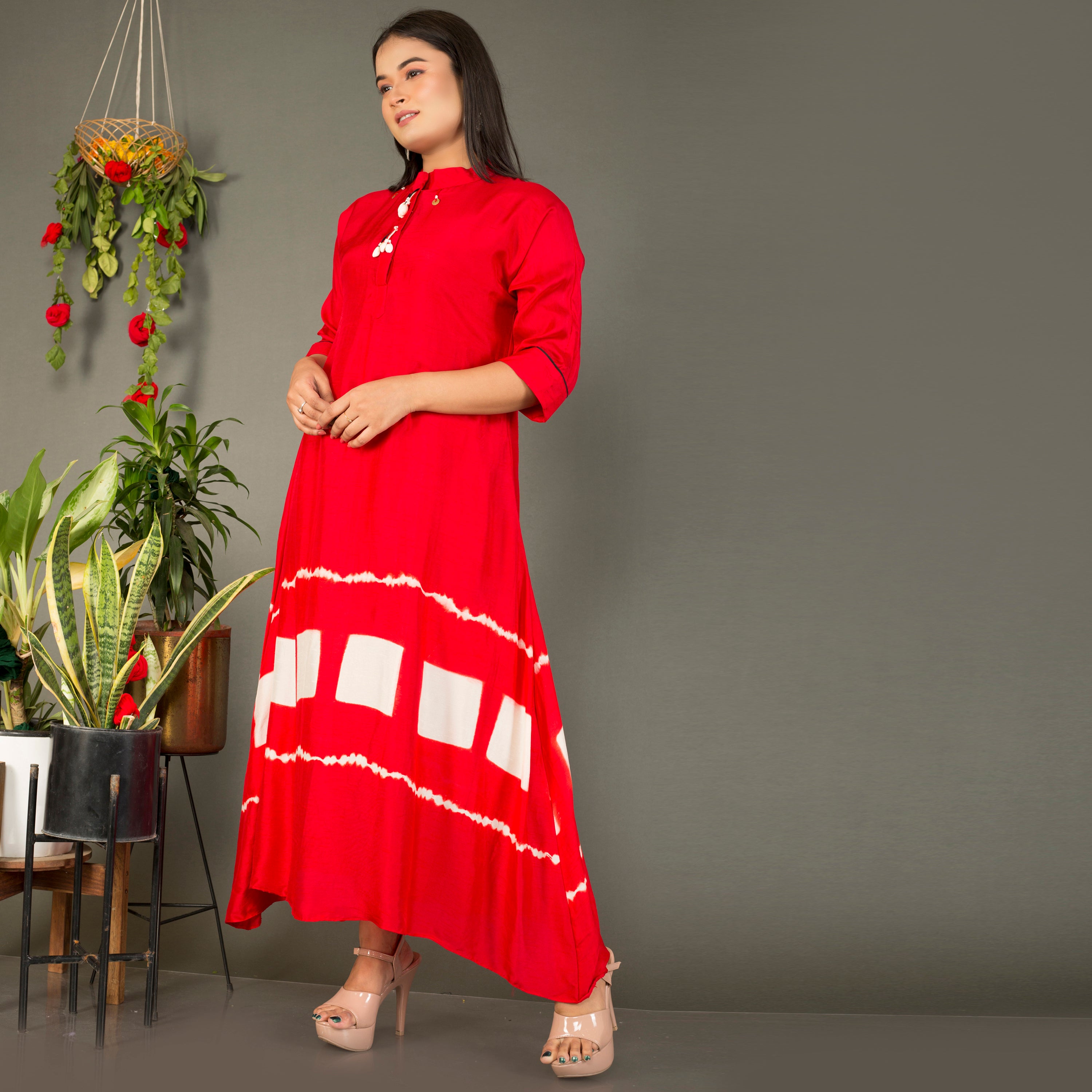 Marble dye Silk Kurta