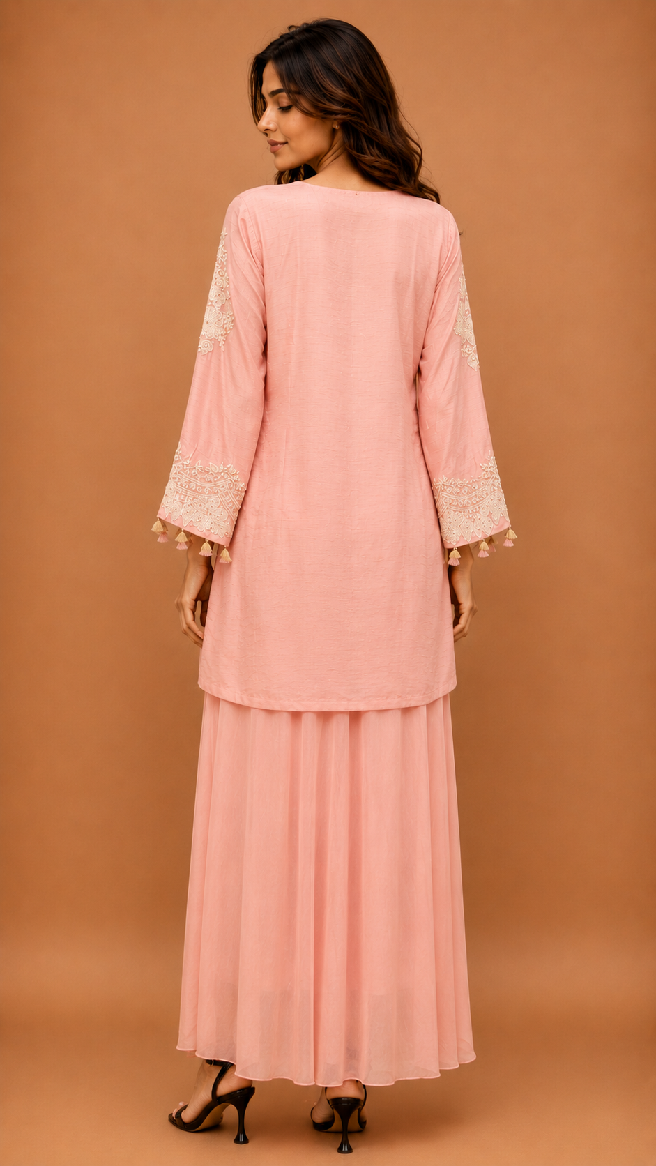 Skirt dhoti with heavy kurta