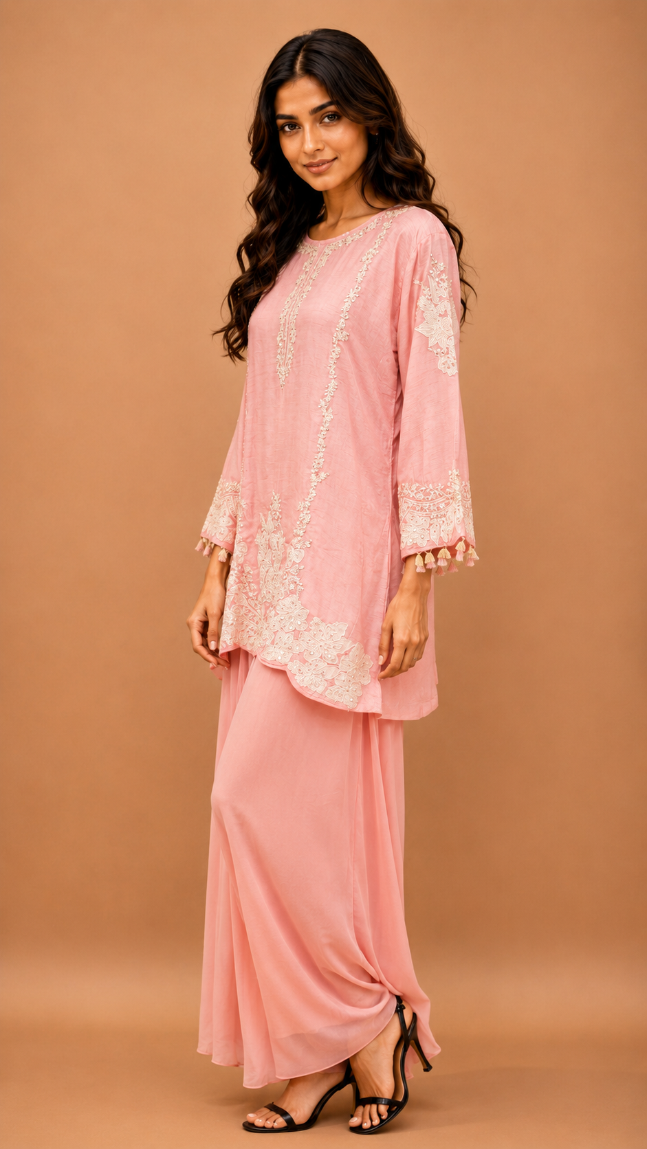Skirt dhoti with heavy kurta