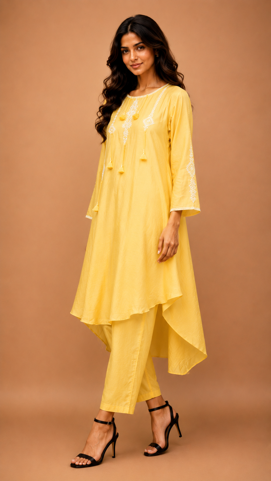Flared kurta with pant traditional ware