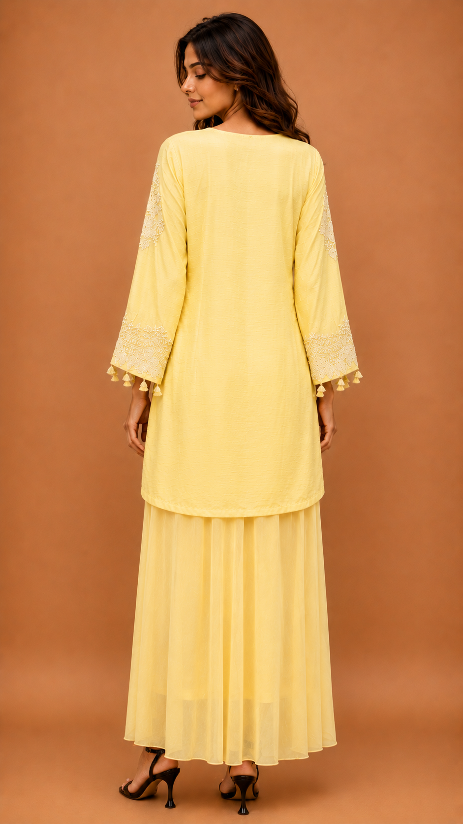 Skirt dhoti with heavy kurta