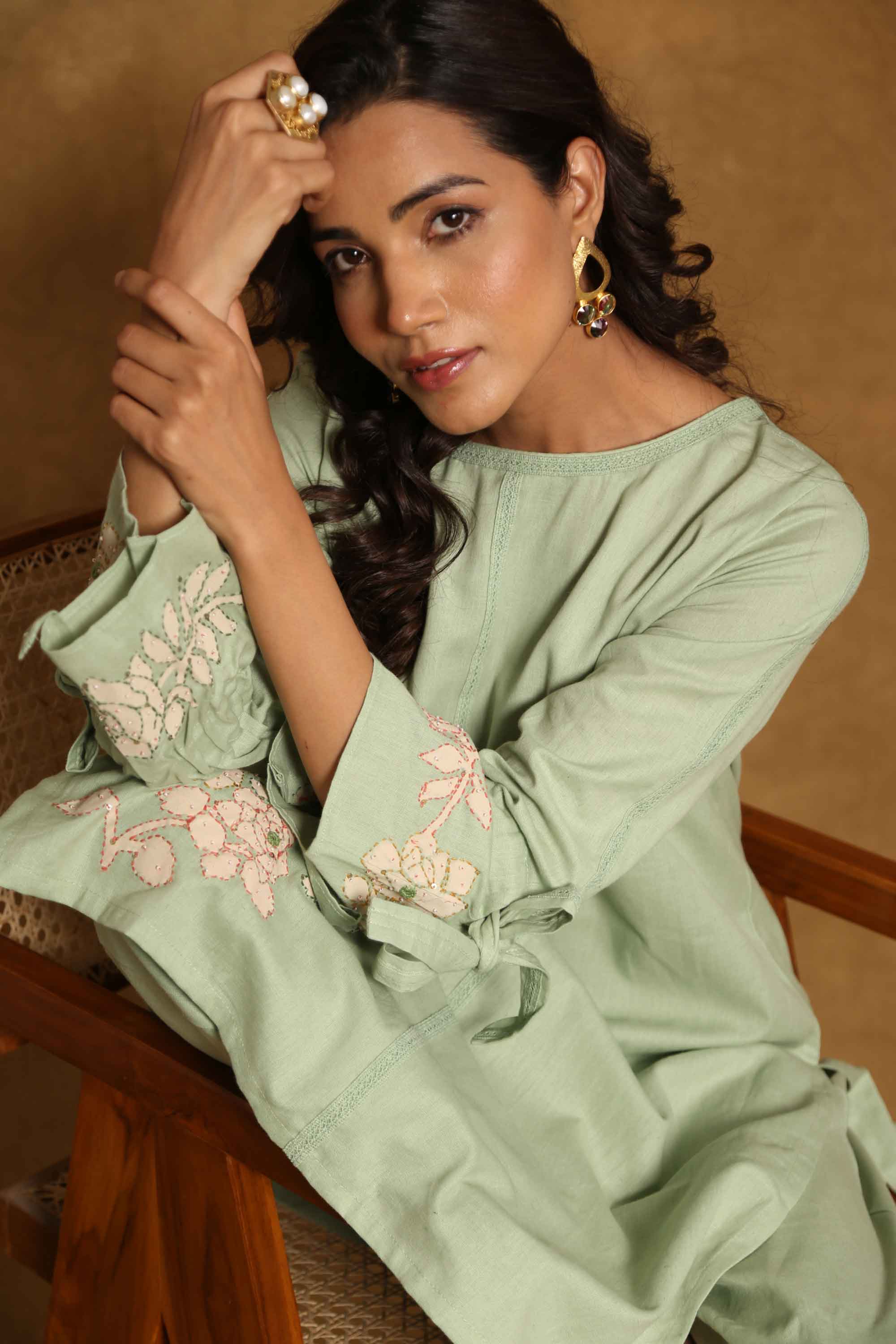 Appliqued Urban Kurta set