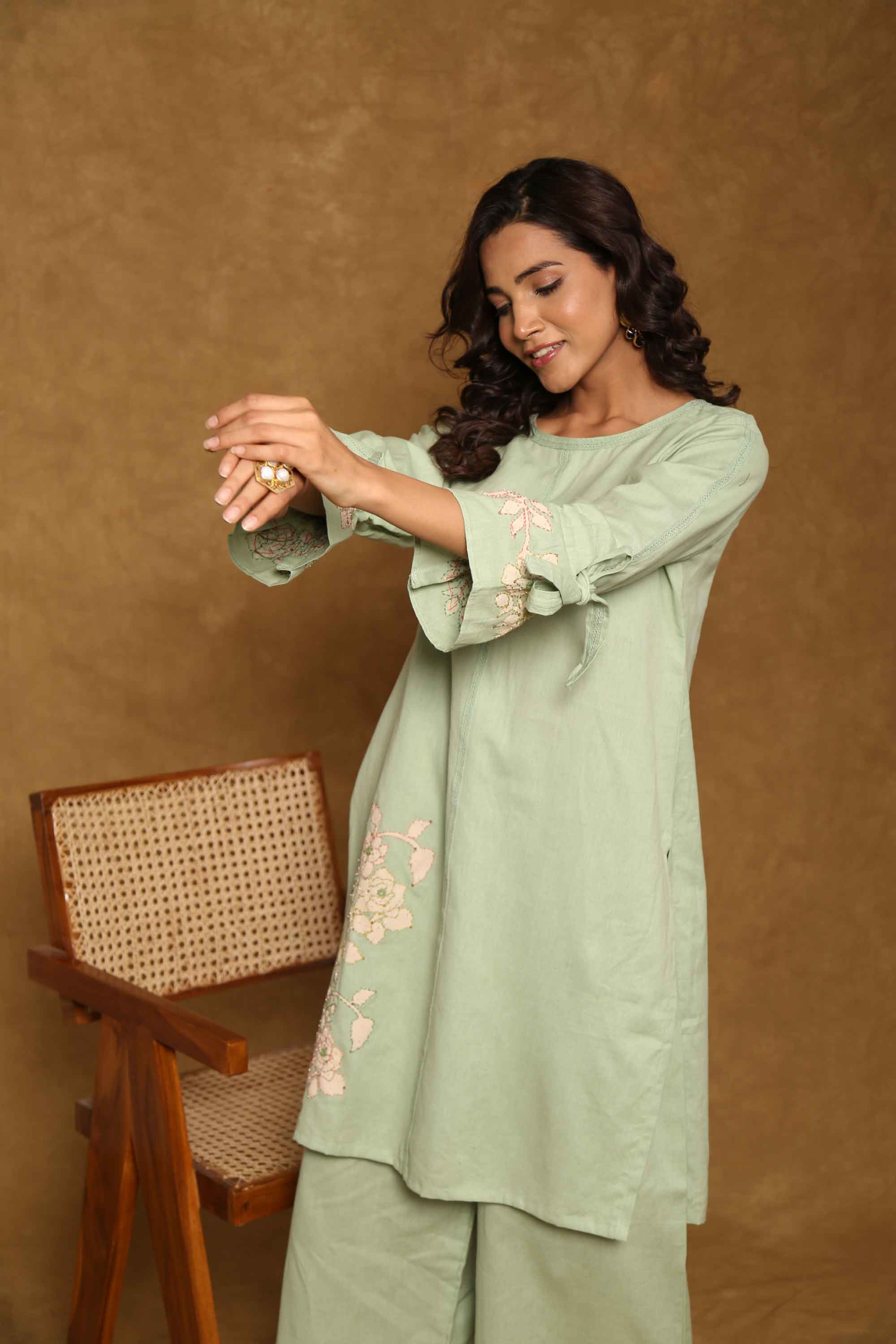 Appliqued Urban Kurta set