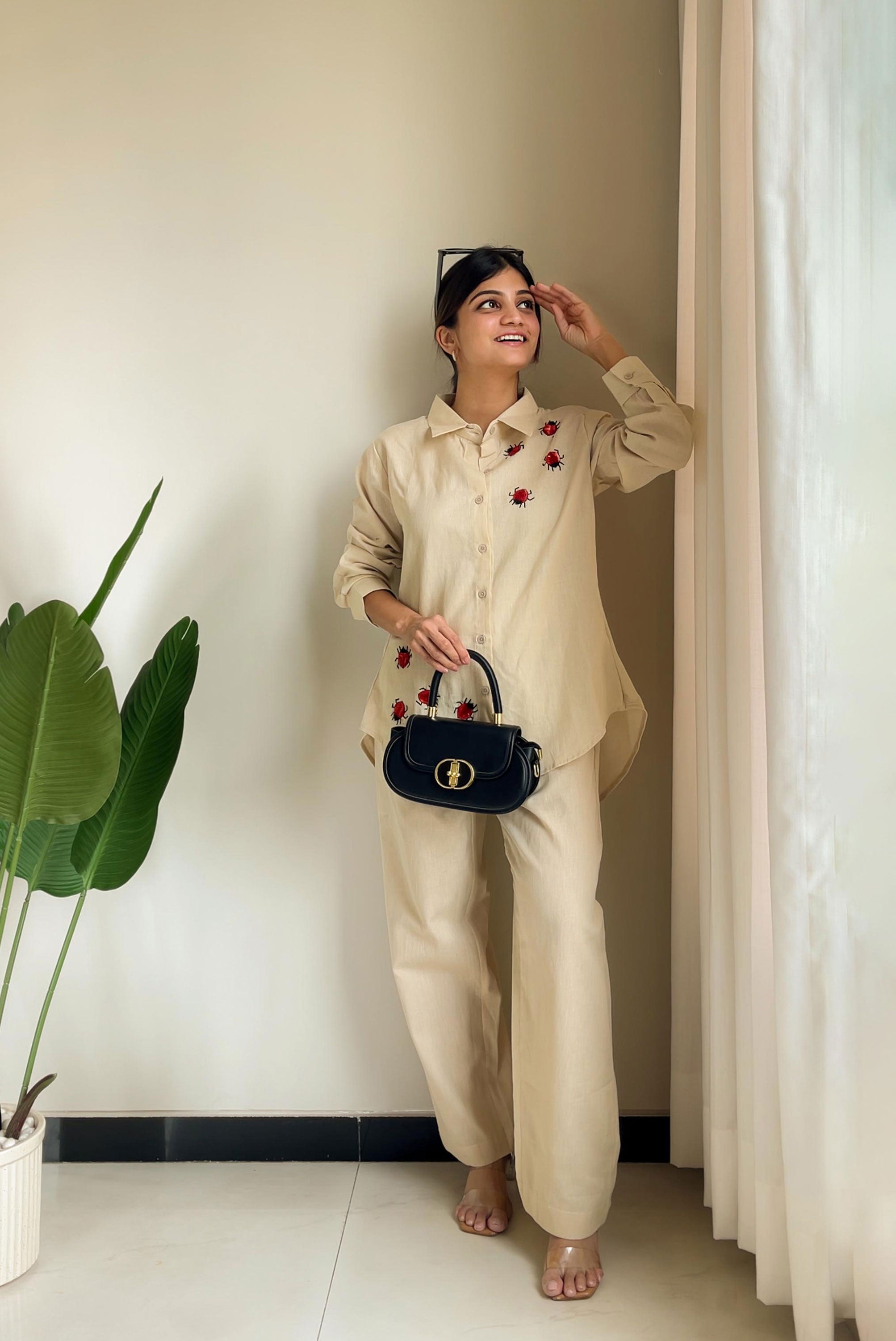 Beetles Sequin Work in Shirt and Normal Pant