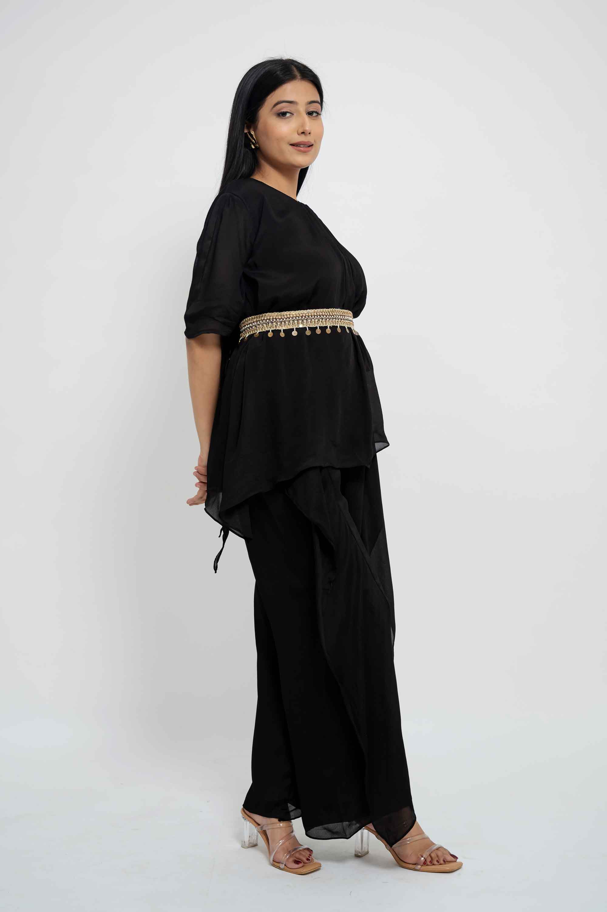 Stylish Flared Coord with Embellished belt