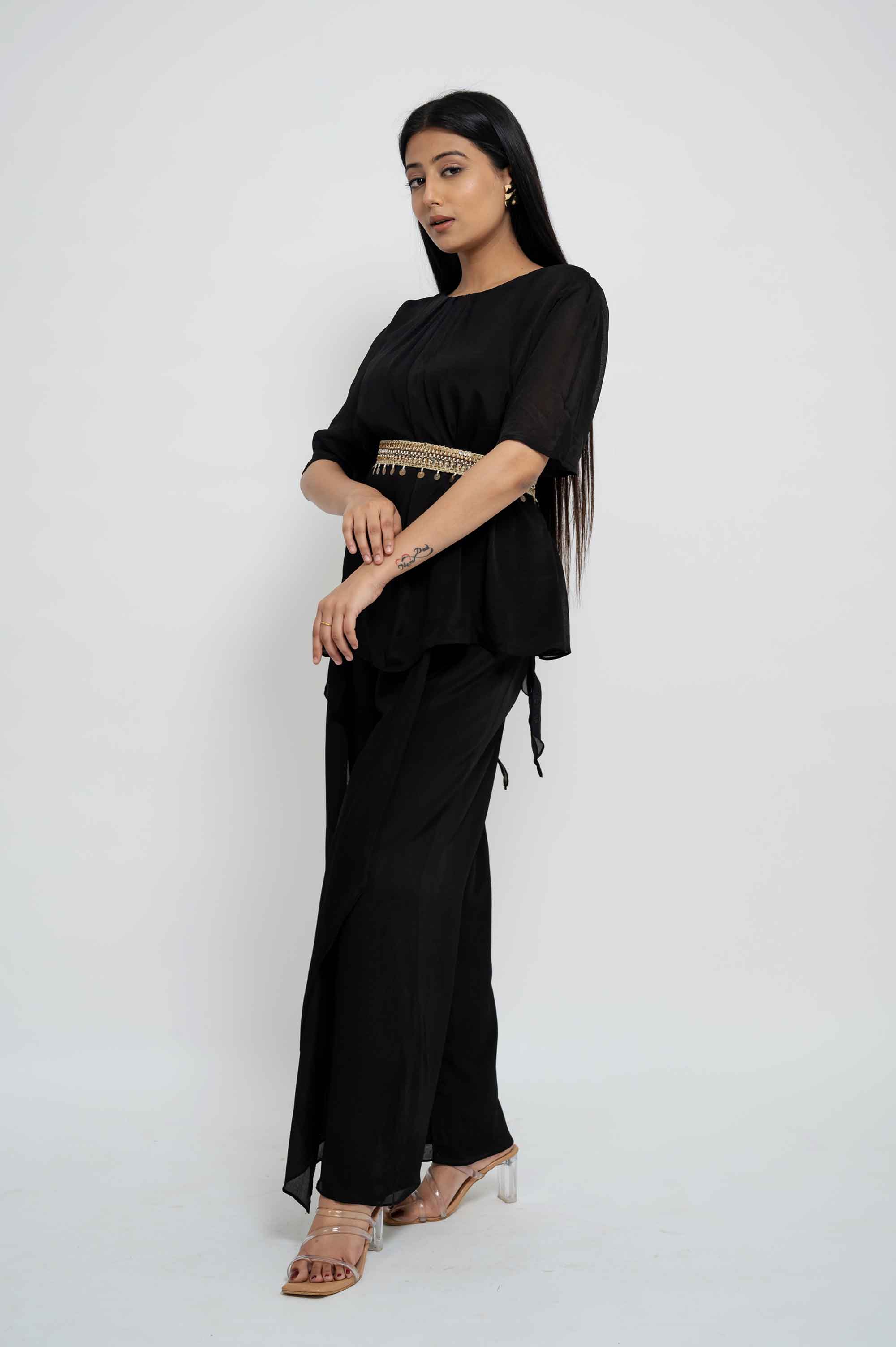 Stylish Flared Coord with Embellished belt