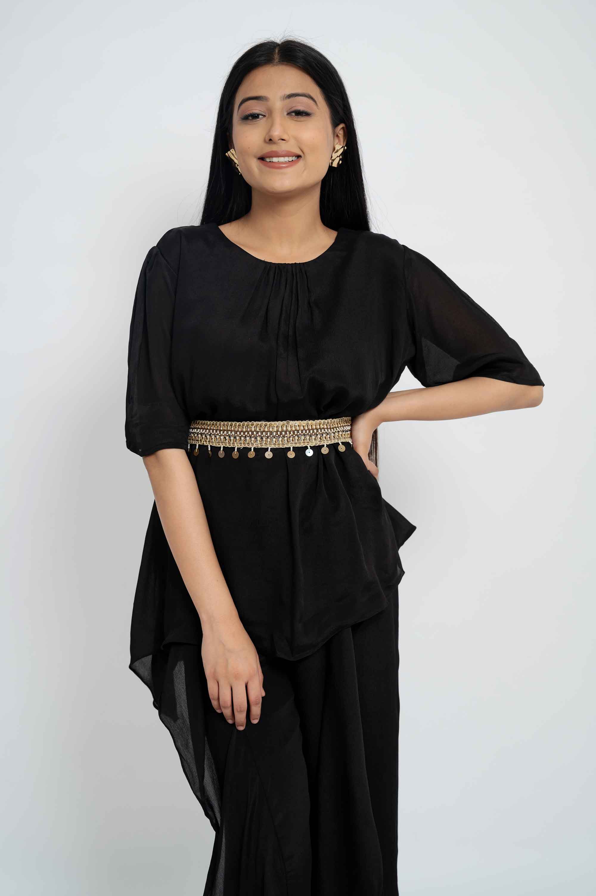 Stylish Flared Coord with Embellished belt