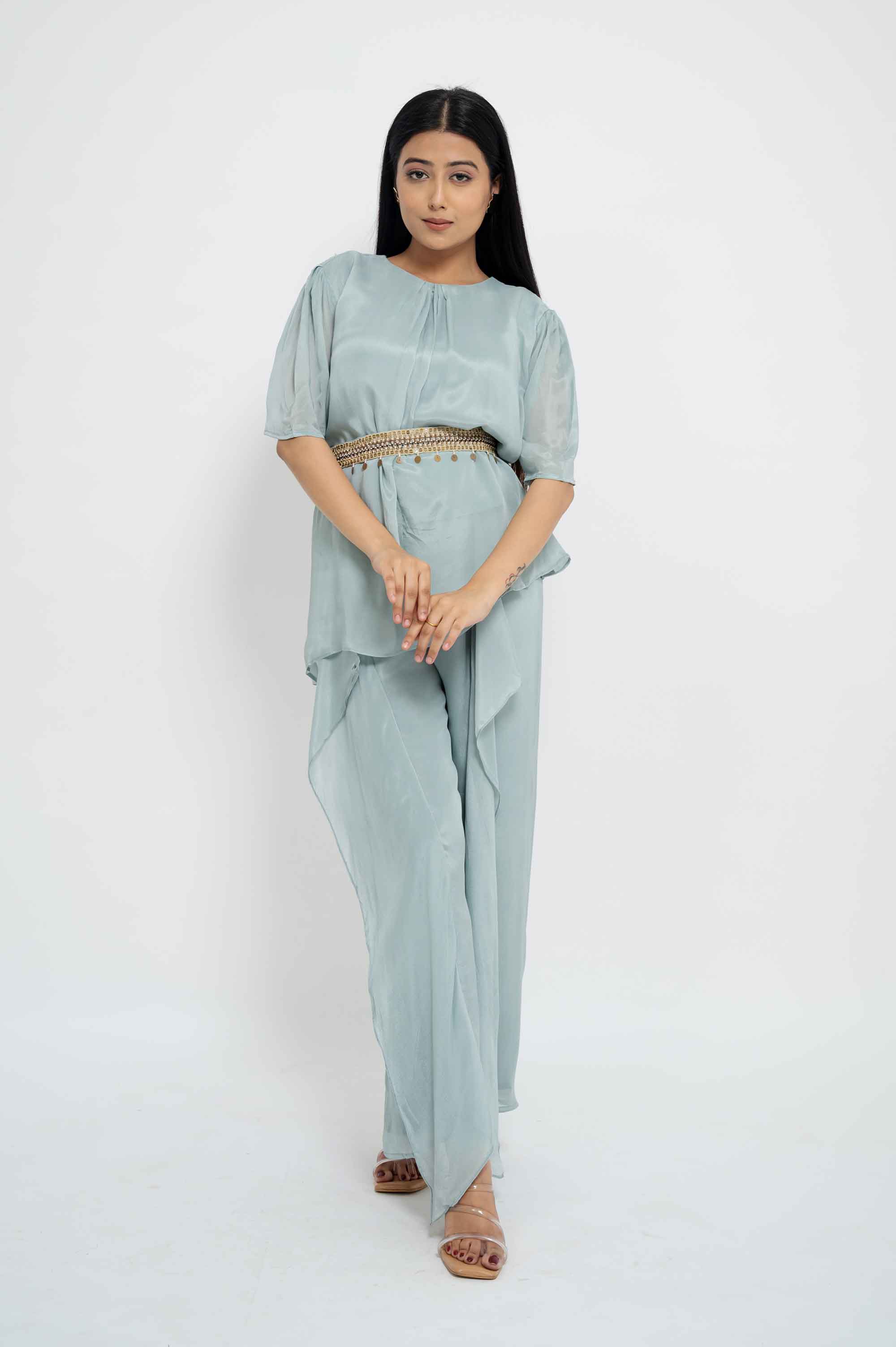 Stylish Flared Coord with Embellished belt