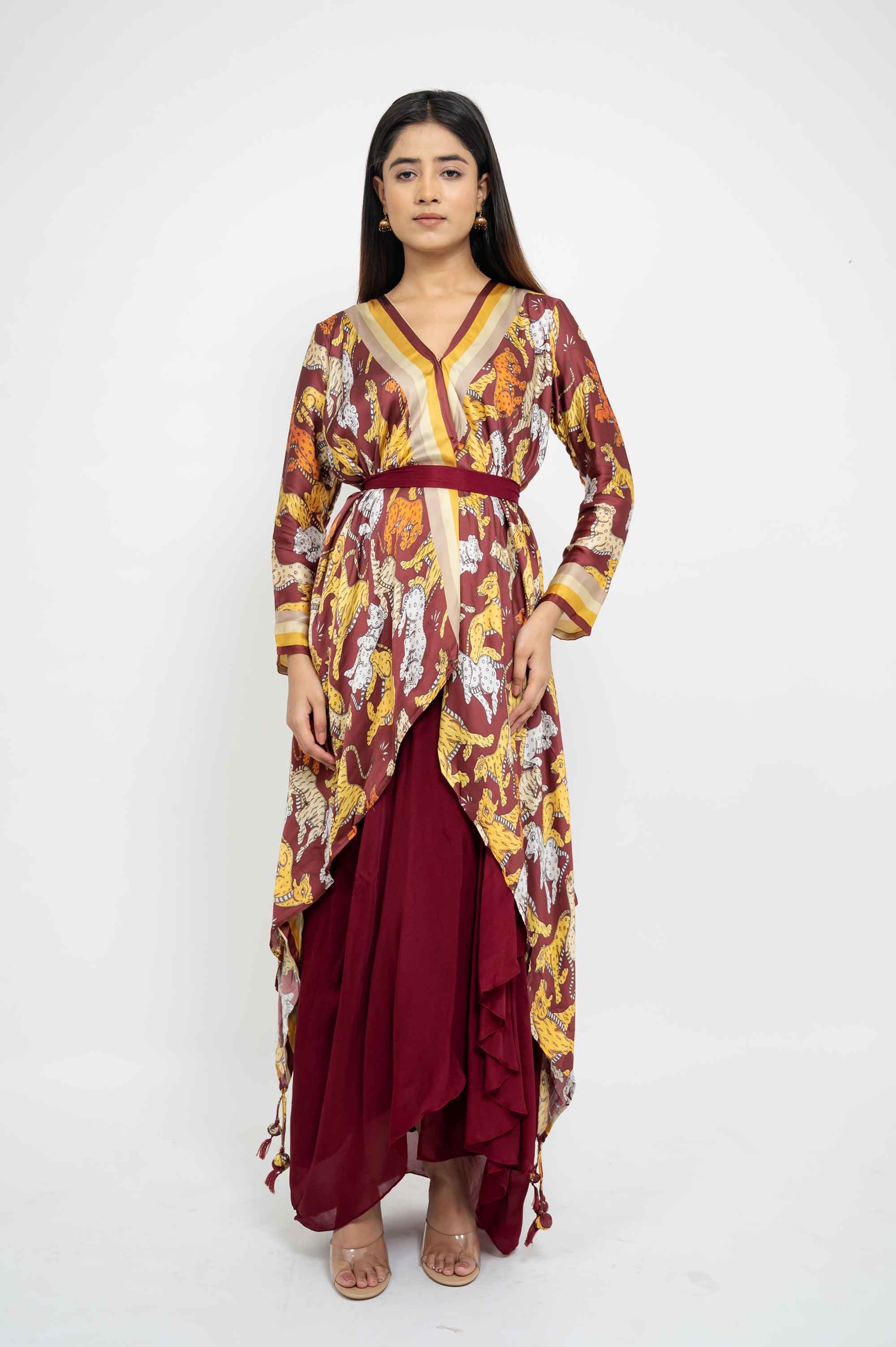 Elaborate Dhoti Coord in Prints