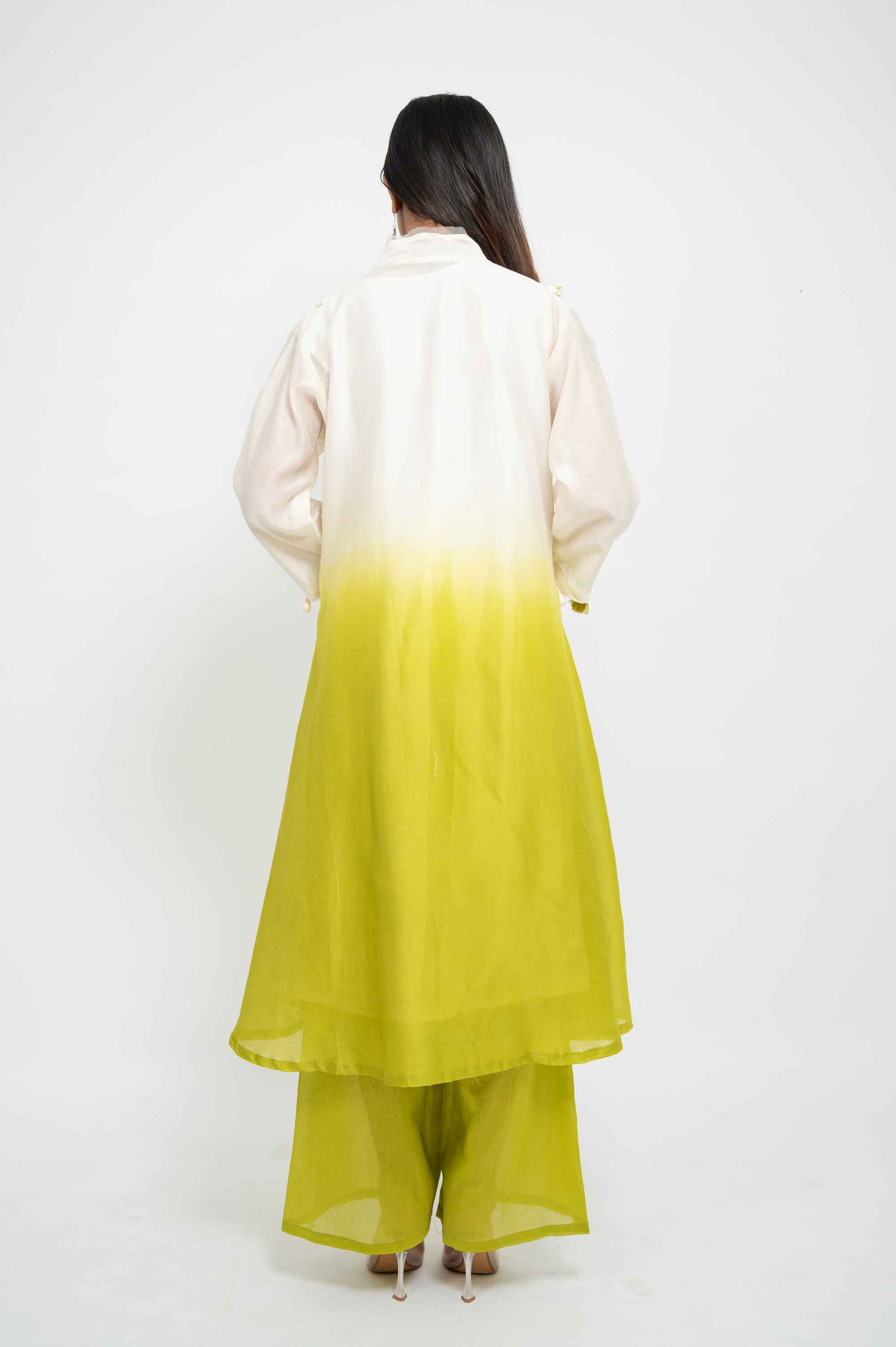 Dual Shaded Kurta set with Kodi Work