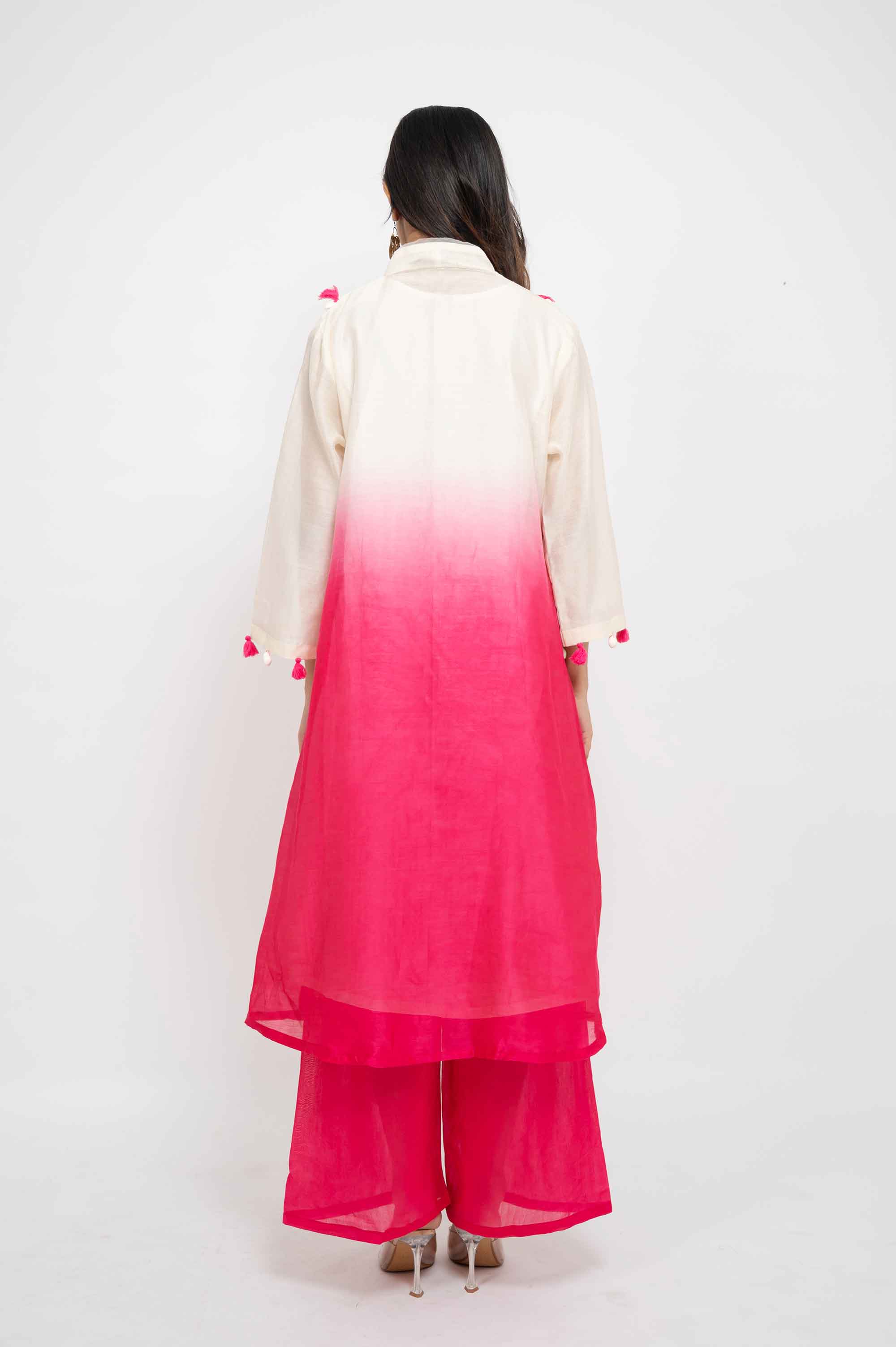 Dual Shaded Kurta set with Kodi Work