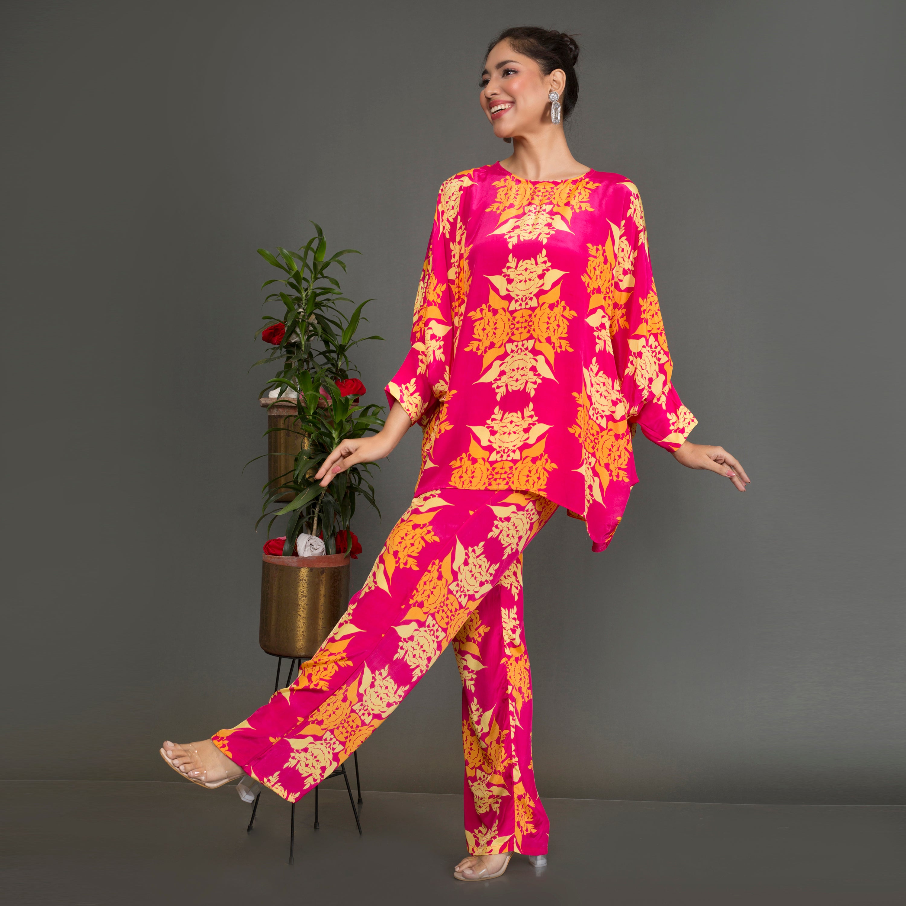Printed Kaftan Co Ord Set