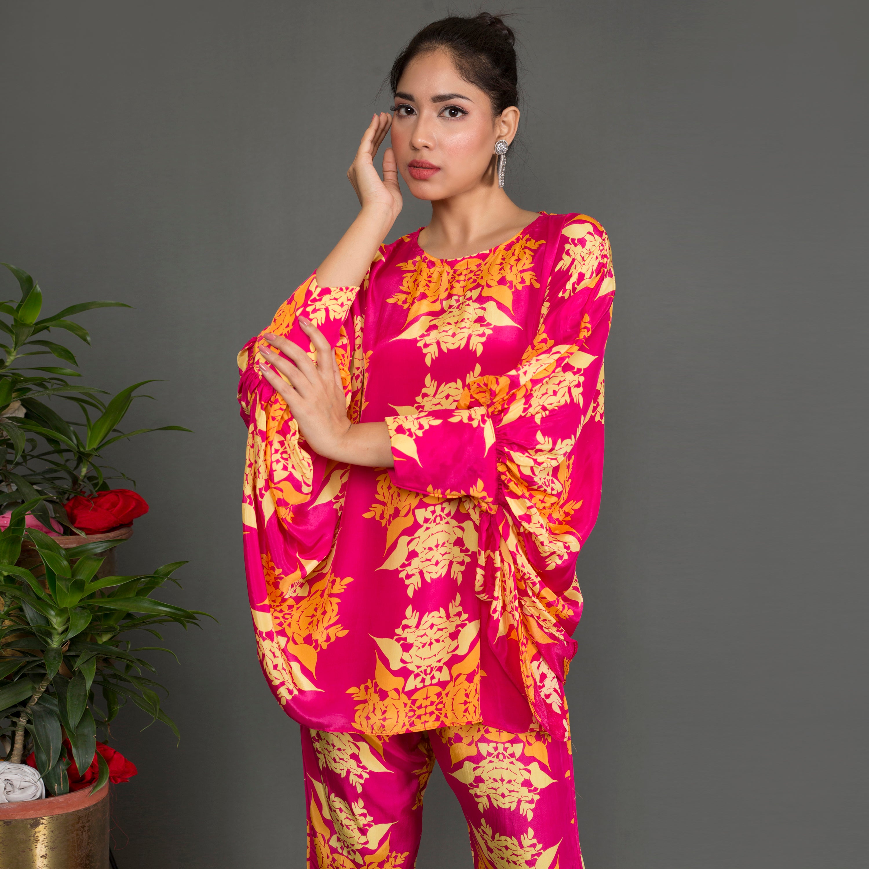 Printed Kaftan Co Ord Set