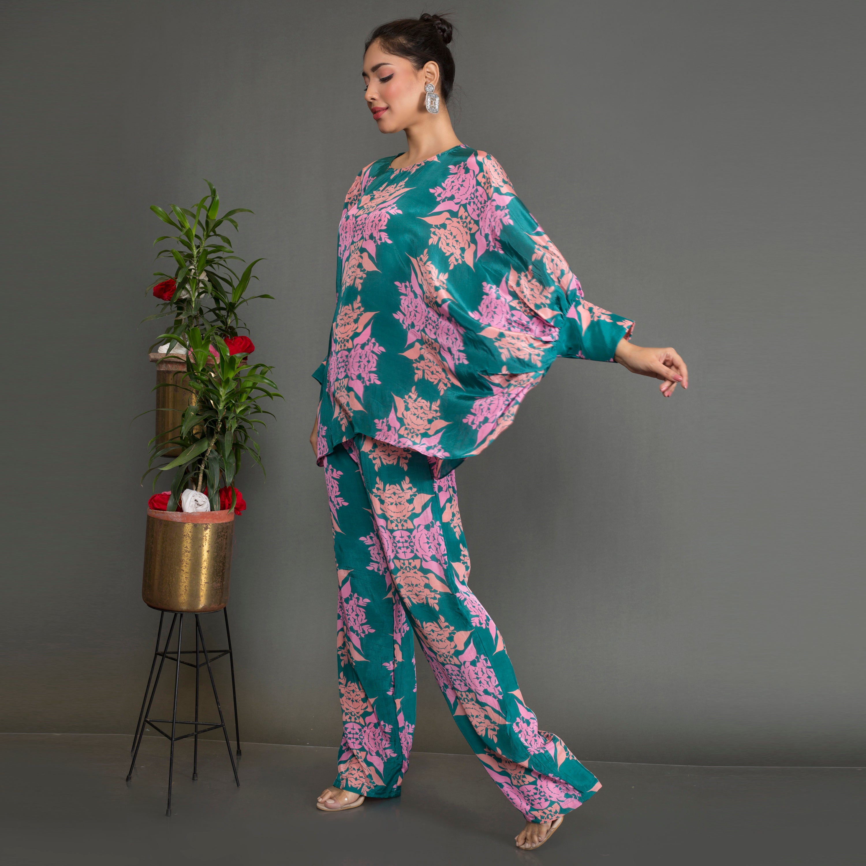 Printed Kaftan Co Ord Set