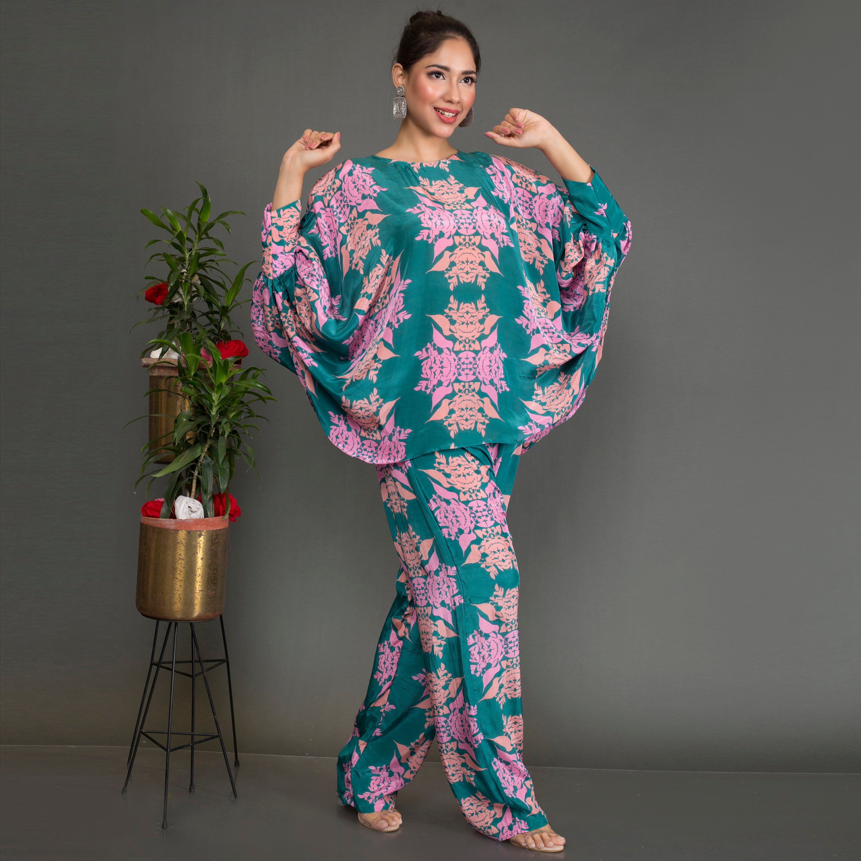 Printed Kaftan Co Ord Set