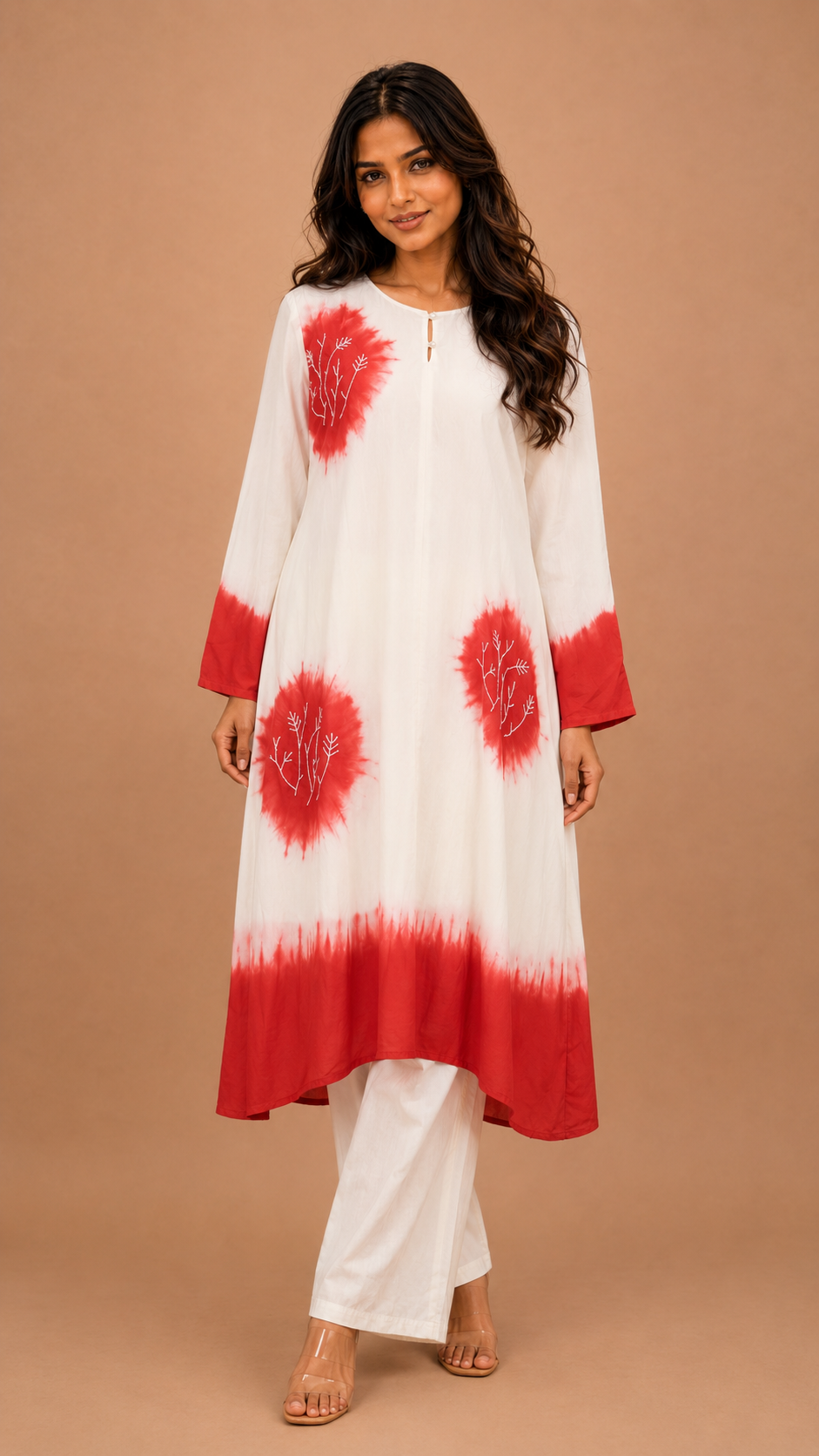 Straight long kurta with pant traditional ware