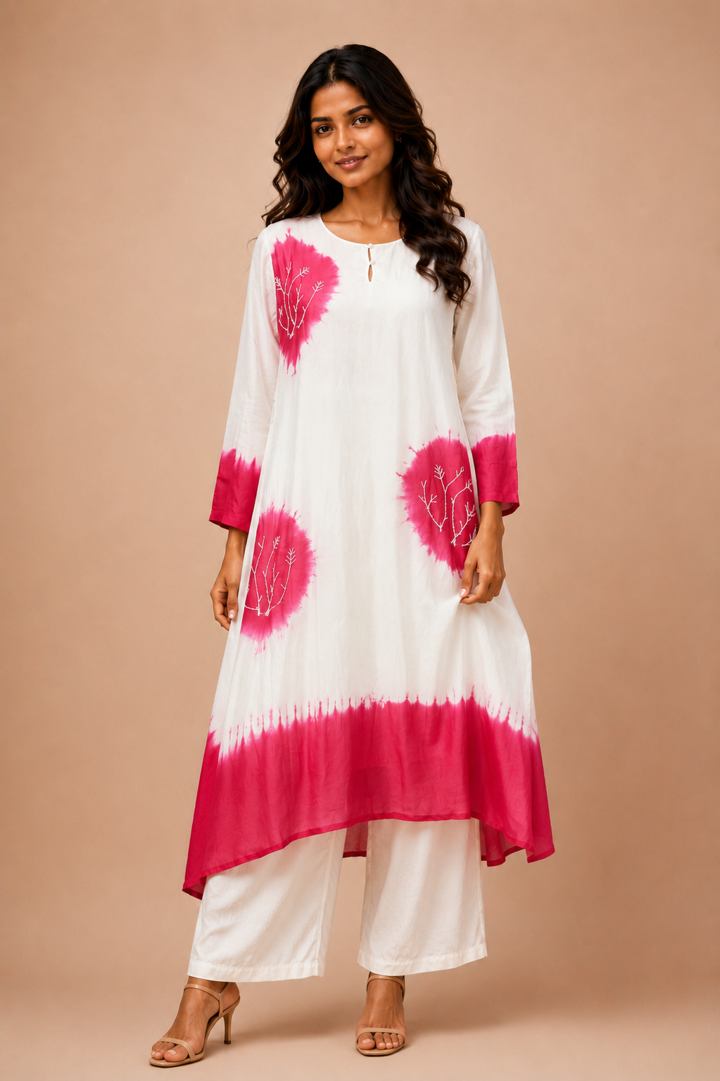 Straight long kurta with pant traditional ware