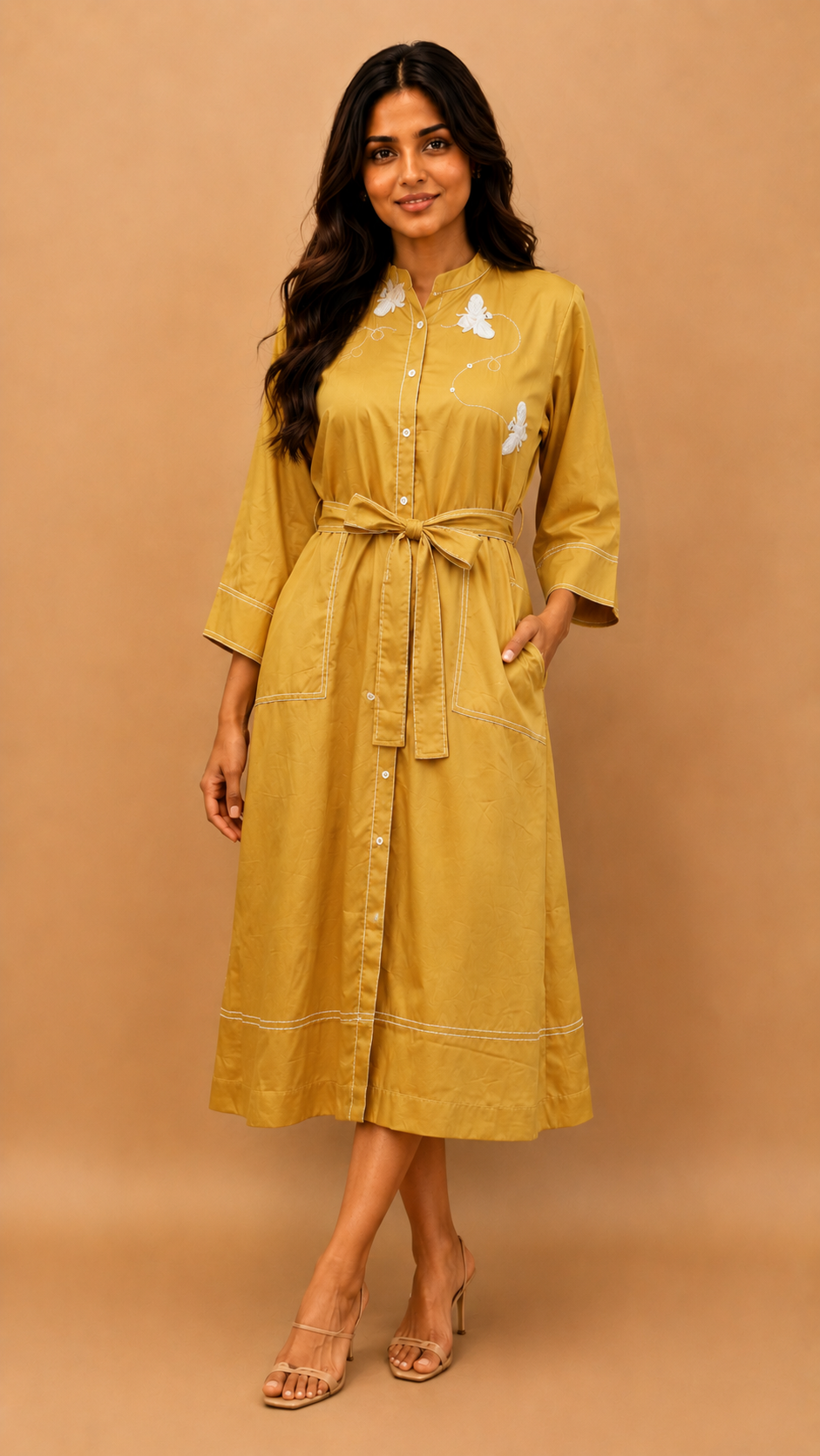 One piece kurti with belt western, party ware