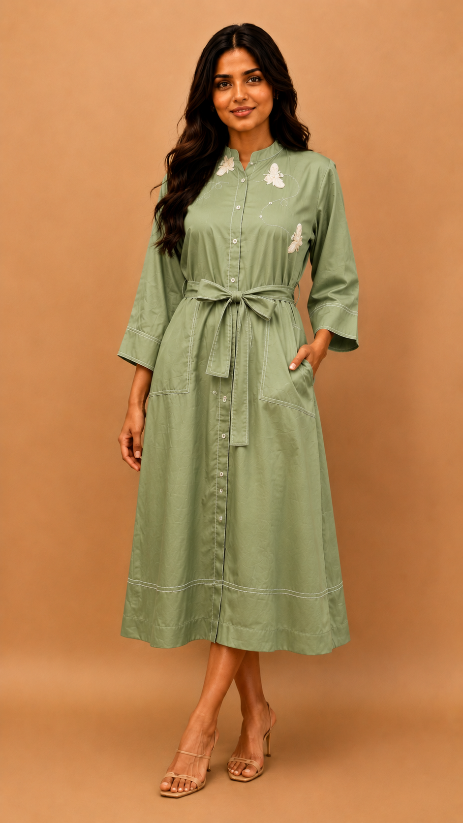 One piece kurti with belt western, party ware