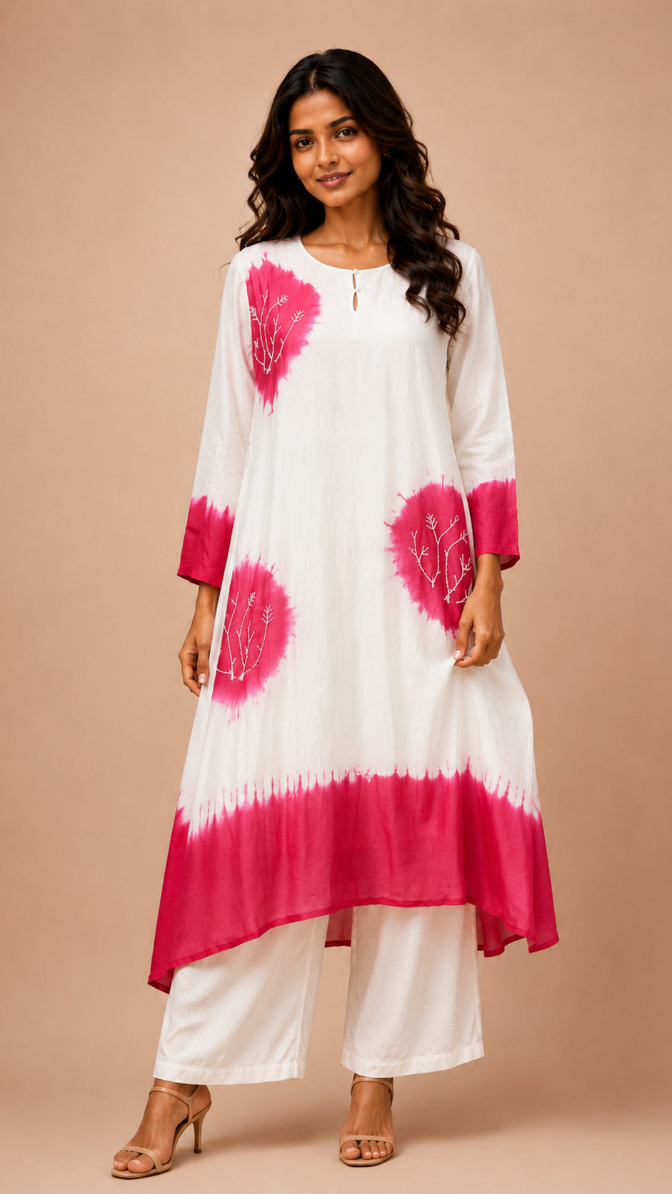 Straight long kurta with pant traditional wear