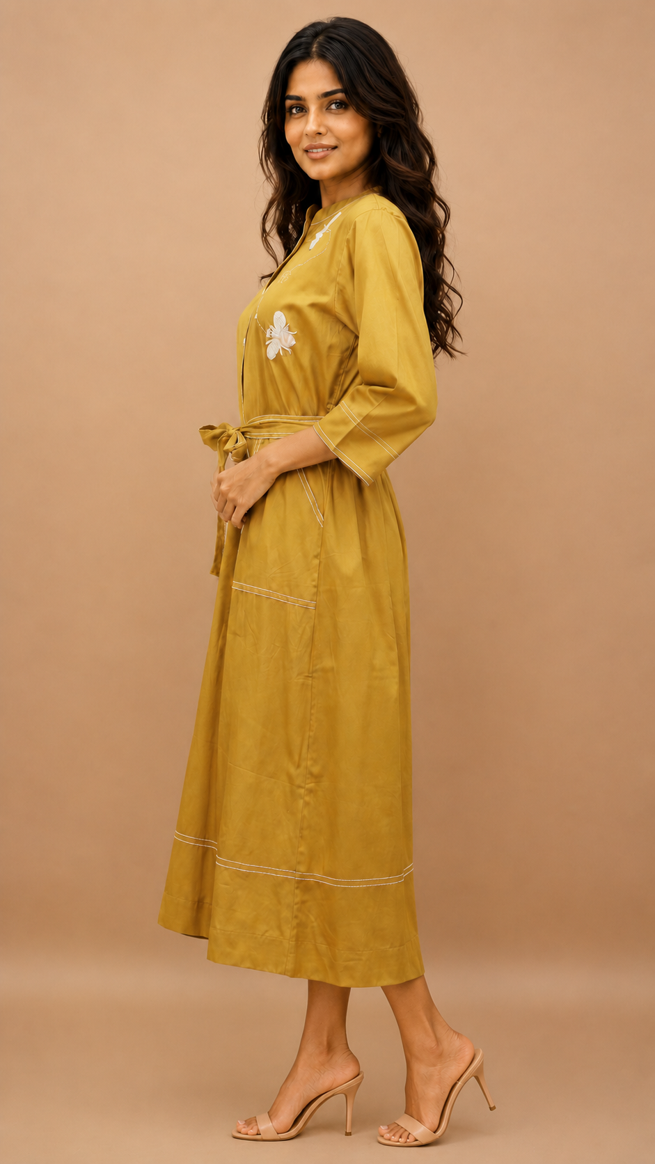 One piece kurti with belt western, party ware