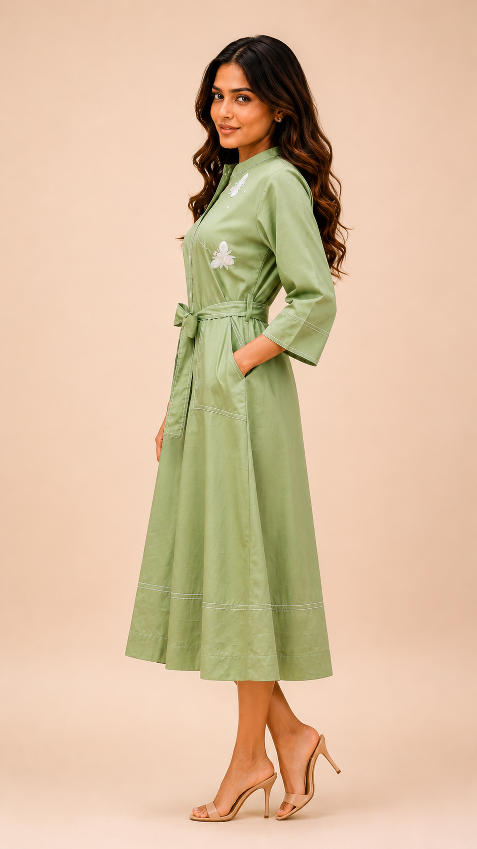 One piece kurti with belt western, party ware