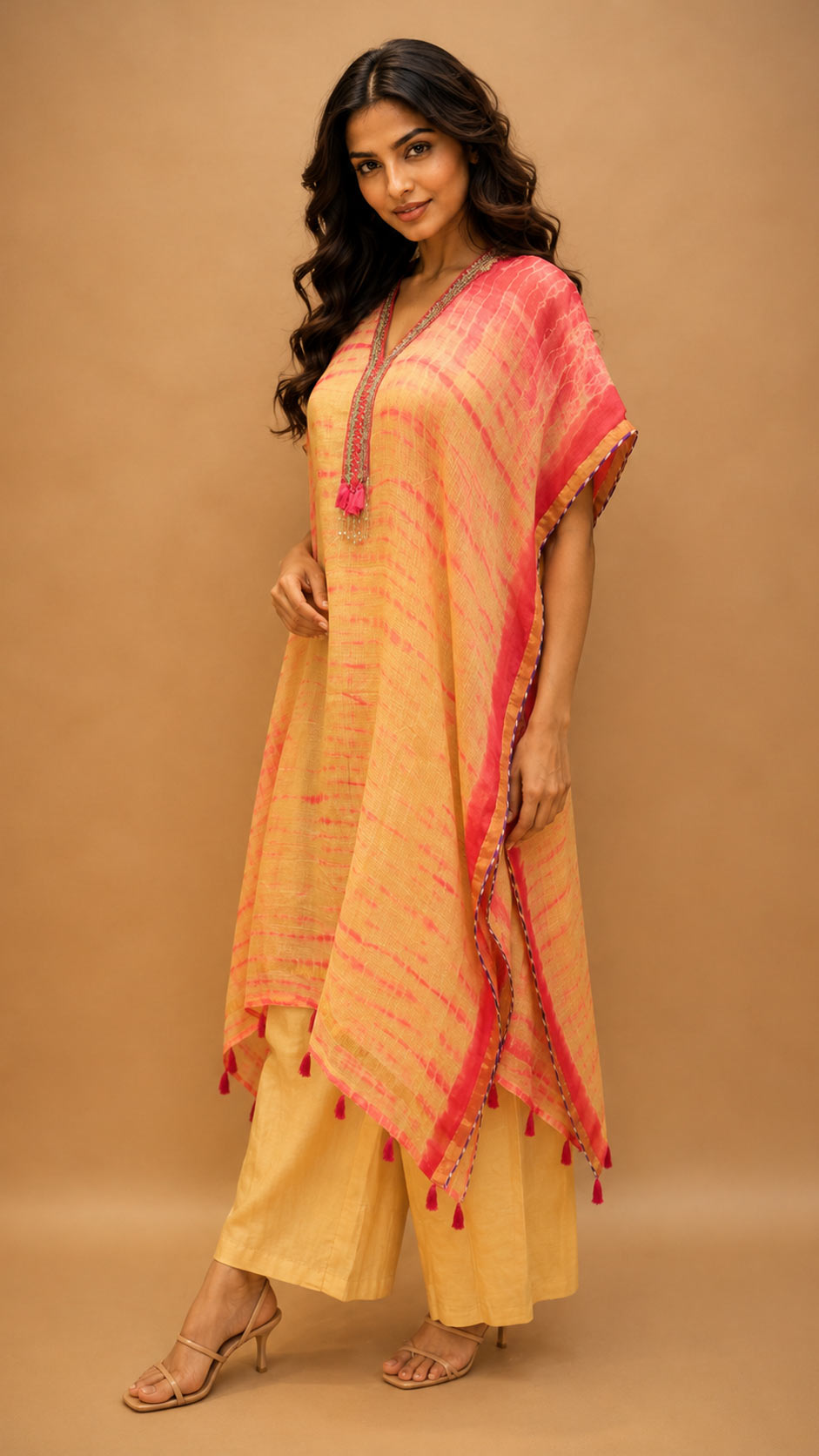 Kaftan kurta with pant for occasionally wear